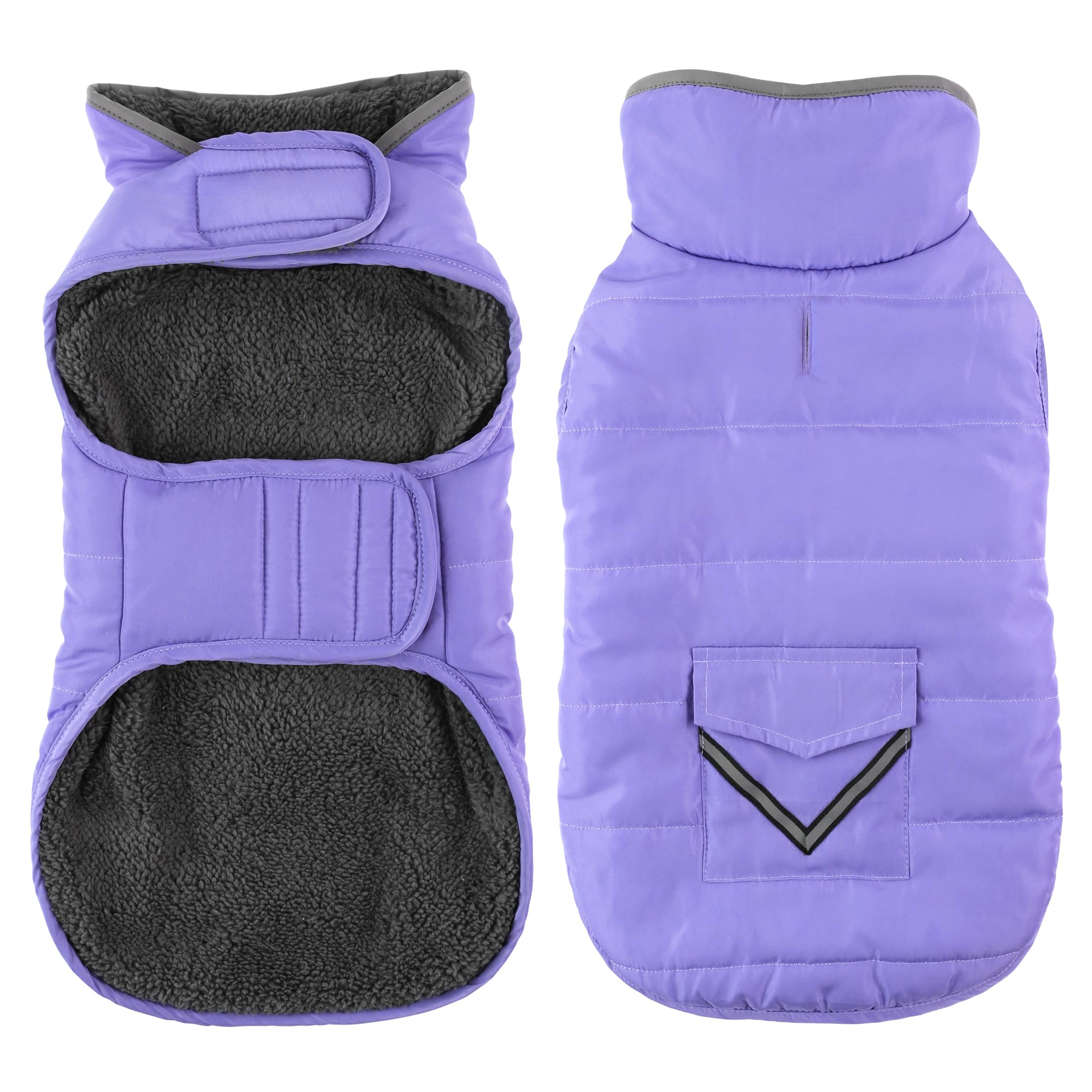 Petglad Dog Coat - Waterproof Winter Jacket With Pocket, Reflective Adjustable Snow Vest, Warm Cozy Fleece Sweater For Small To 