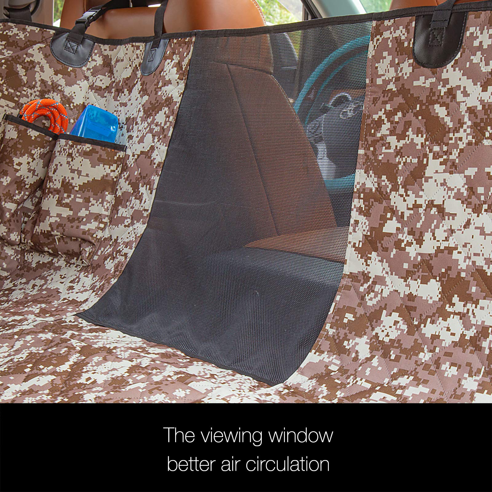 Ibuddy Truck Dog Seat Cover With Mesh Window - 100% Waterproof, Durable, Machine Washable X-Large Seat Covers Against Dirt And D