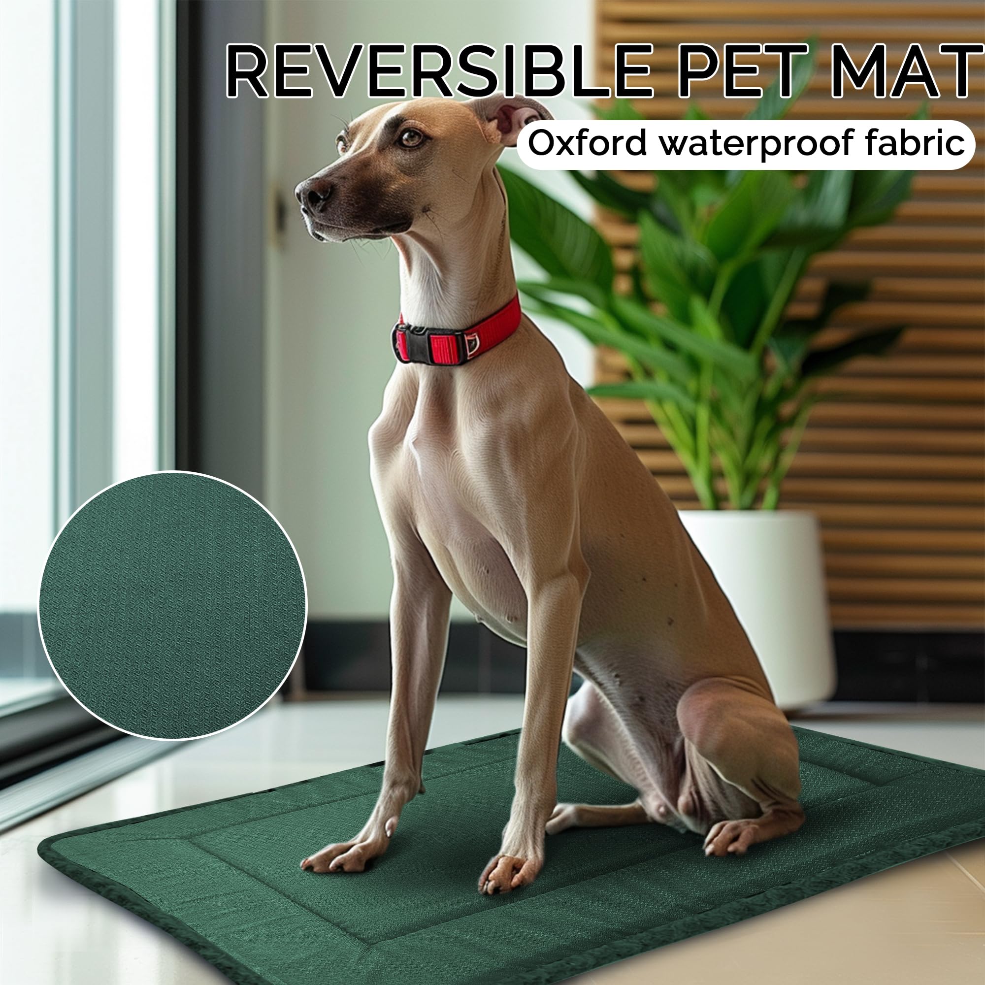 Soft Reversible Dog Mat - Dual-Sided Design For All Seasons - Machine Washable For Crates, Travel, And Home