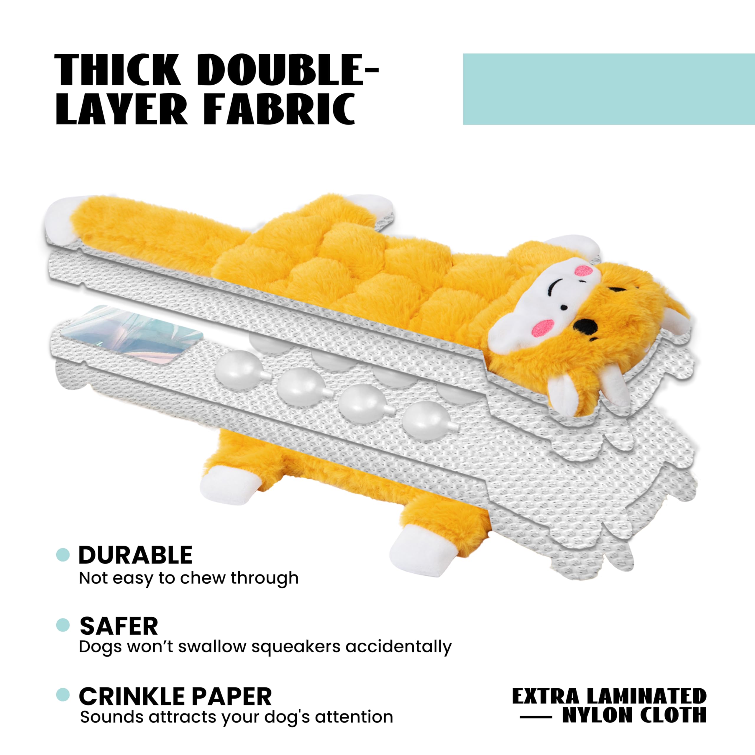 Nocciola 5 PCS No Stuffing Crinkle Dog Squeaky Toys - Durable Dog Toys for Tug of War, Small Puppy Toys to Keep Them Busy, Tough