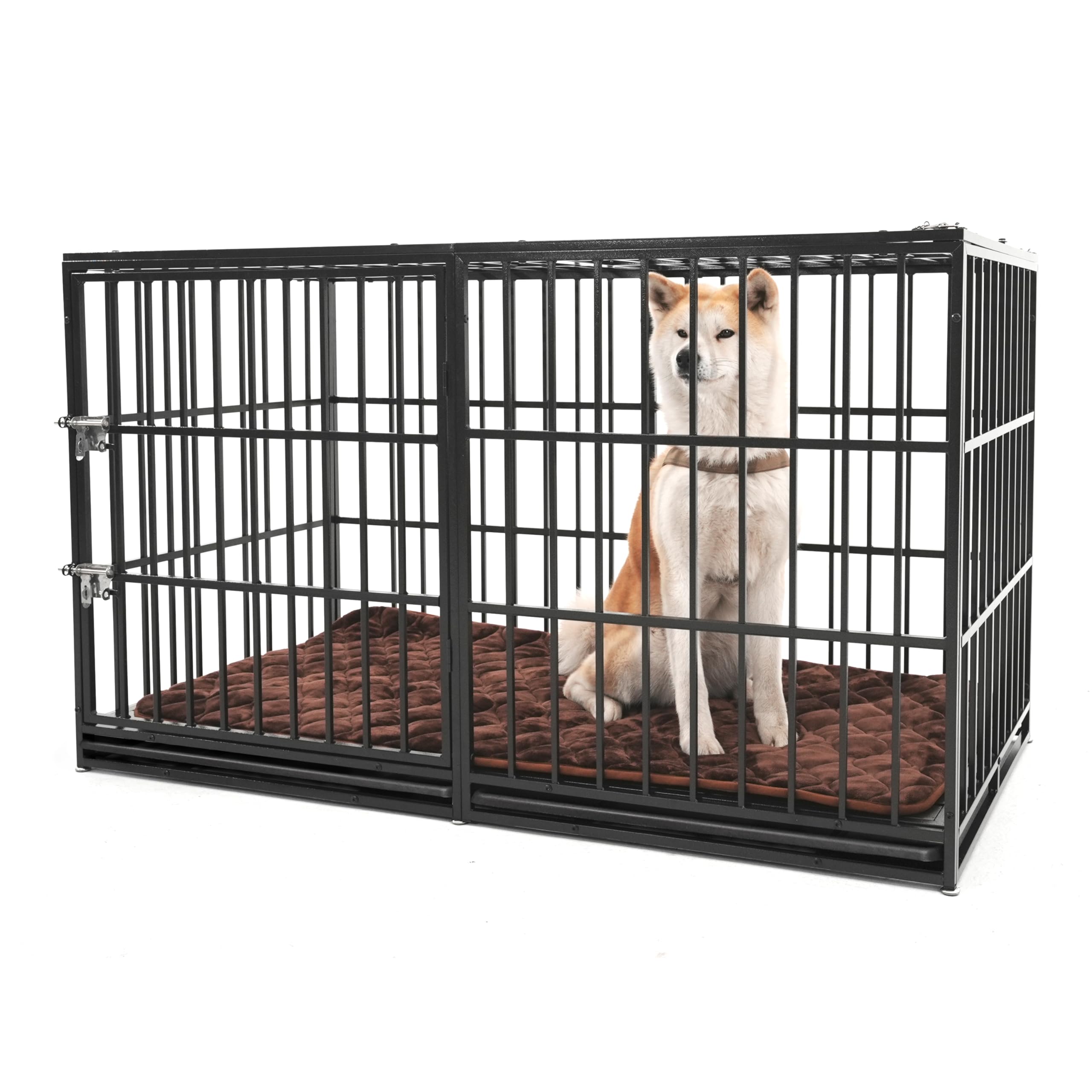61 Inch Heavy Duty Dog Crate Indestructible And Escape-Proof Dog Crate Cage Kennel For Large/Medium Dogs Extra Large Xl Xxl With