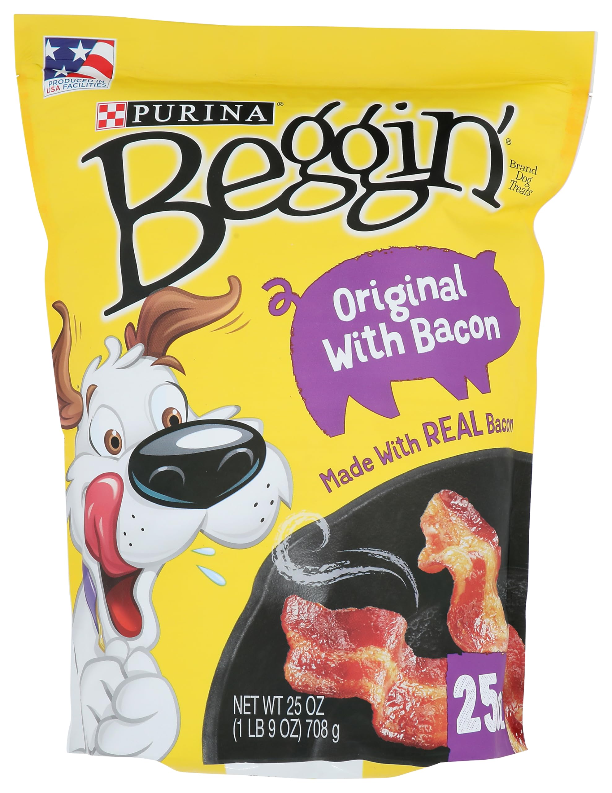 Beggin Strips Dog Treats, Original with Bacon, 25 Oz Pouch