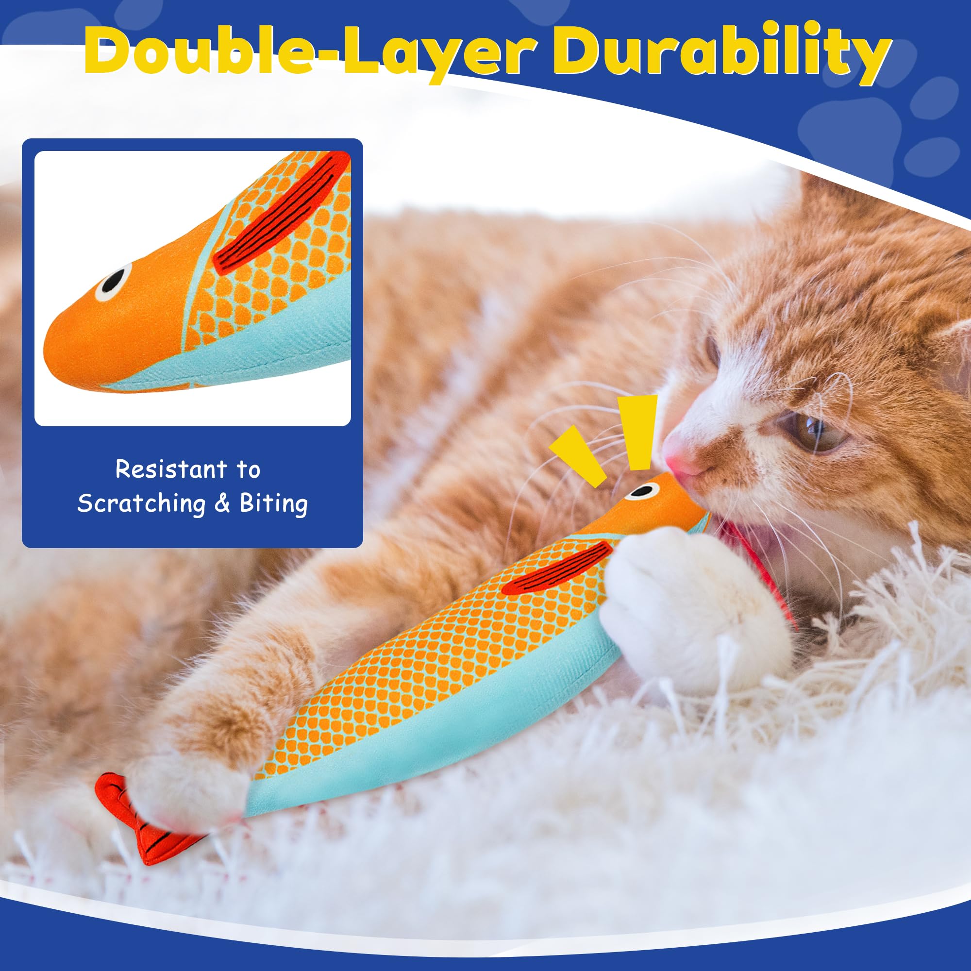 Petprana Cat Toys, 3-Pack Catnip Toys For Cats, Soft And Durable With Crinkle Sound, Interactive Kitten Toys For Indoor Cats, 9.