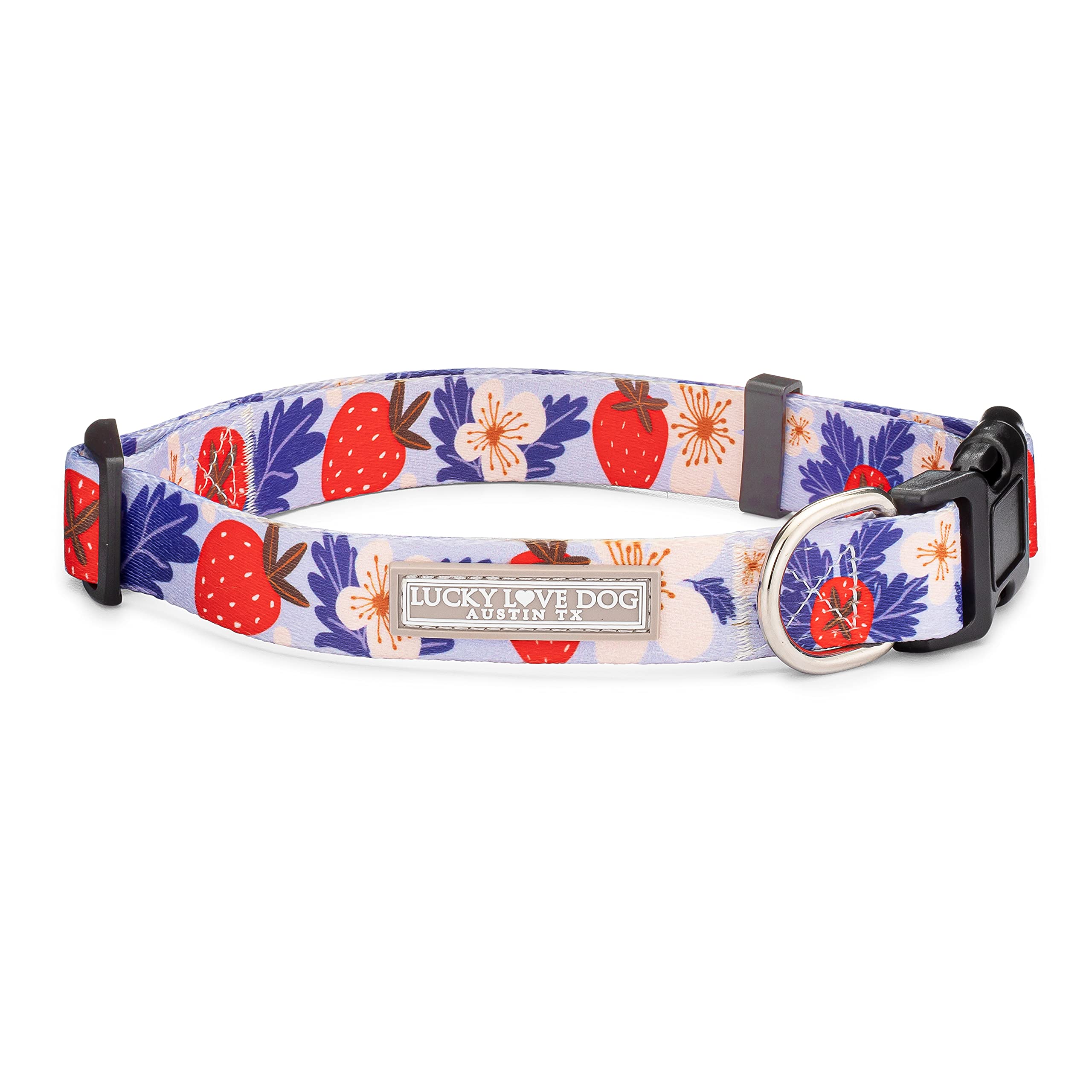 Lucky Love Dog Collars, Strawberry Cute Girl Dog Collar, X-Small Dog Collars For Females, Part Of Purchase Donated To Rescue (Ex