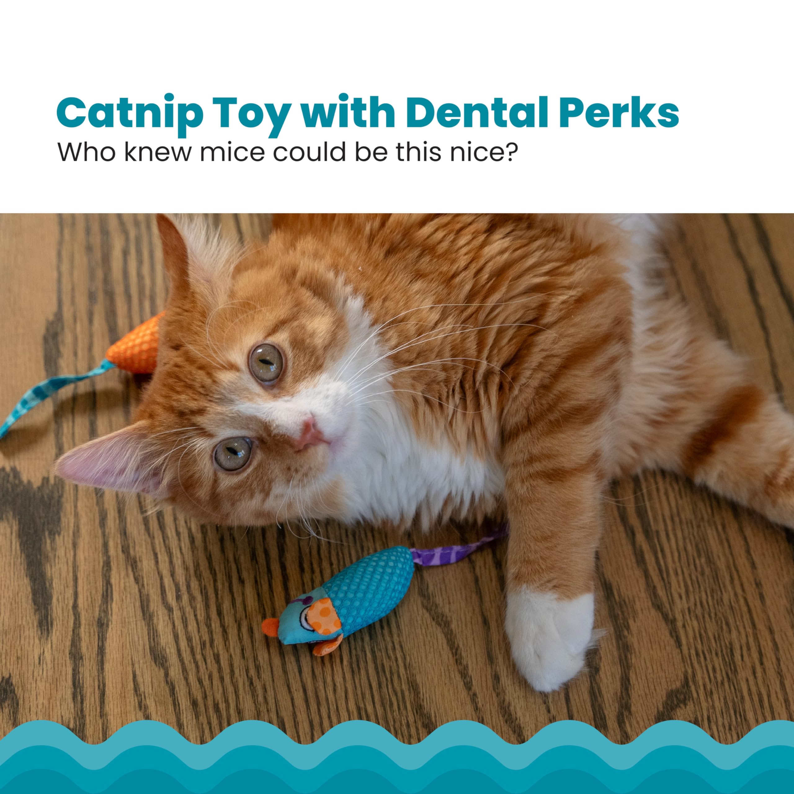 Catstages Catnip Chew Mice Dental Health Cat Toy - 2 Pack