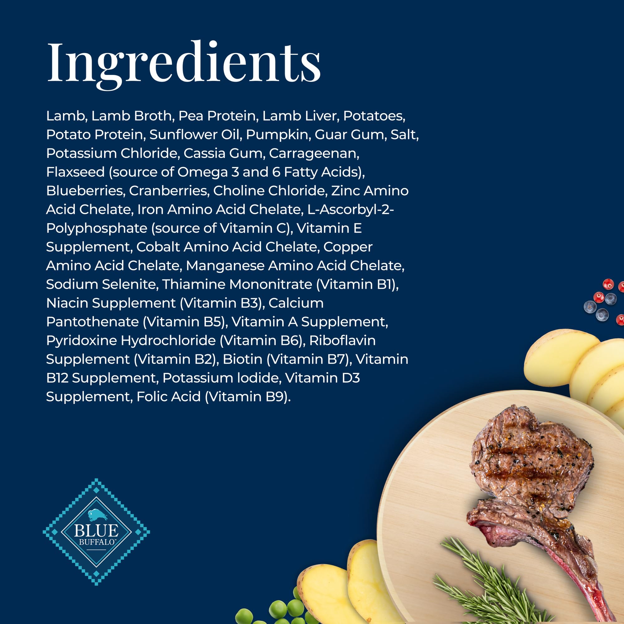 Blue Buffalo Basics Grain-Free Adult Wet Dog Food, Skin & Stomach Care, Limited Ingredient Diet, Lamb Recipe, 12.5-oz. Can, 12 C