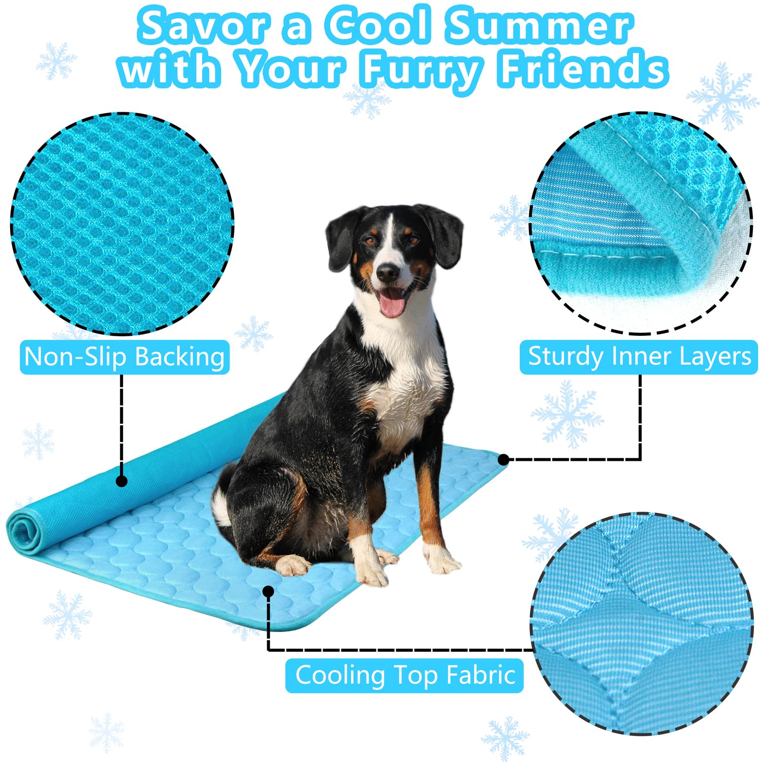 Nxdzi Dog Cooling Mat For Dogs, Pet Cooling Pad Bed For Dog Easy Washable For All Types Of Pets And Perfect For Both Indoor And