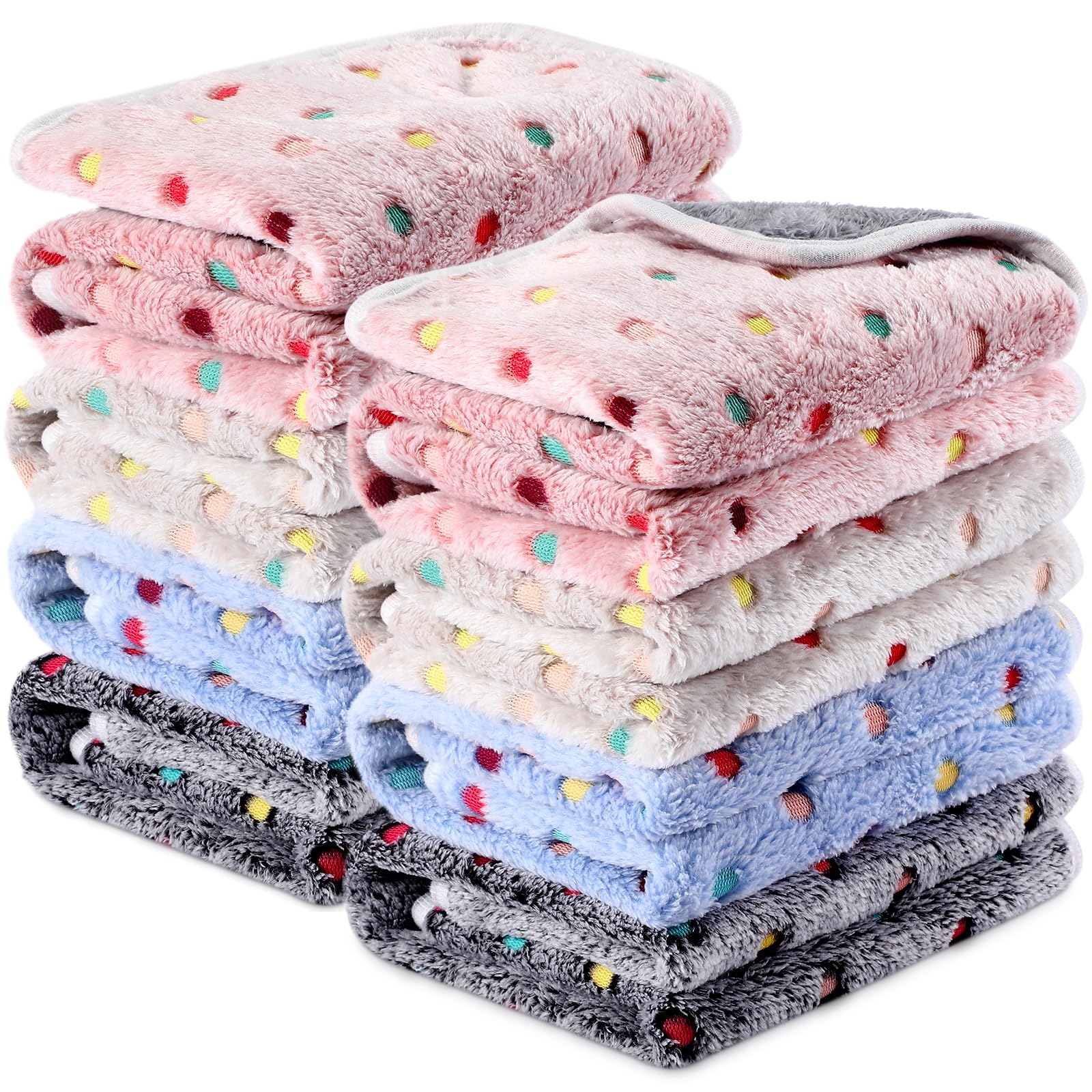 Tudomro 8 Pcs Guinea Pig Bedding Cage Liners Bulk Waterproof Blankets Small Animal Flannel Throw Bedding Absorbent Reusable Pet 