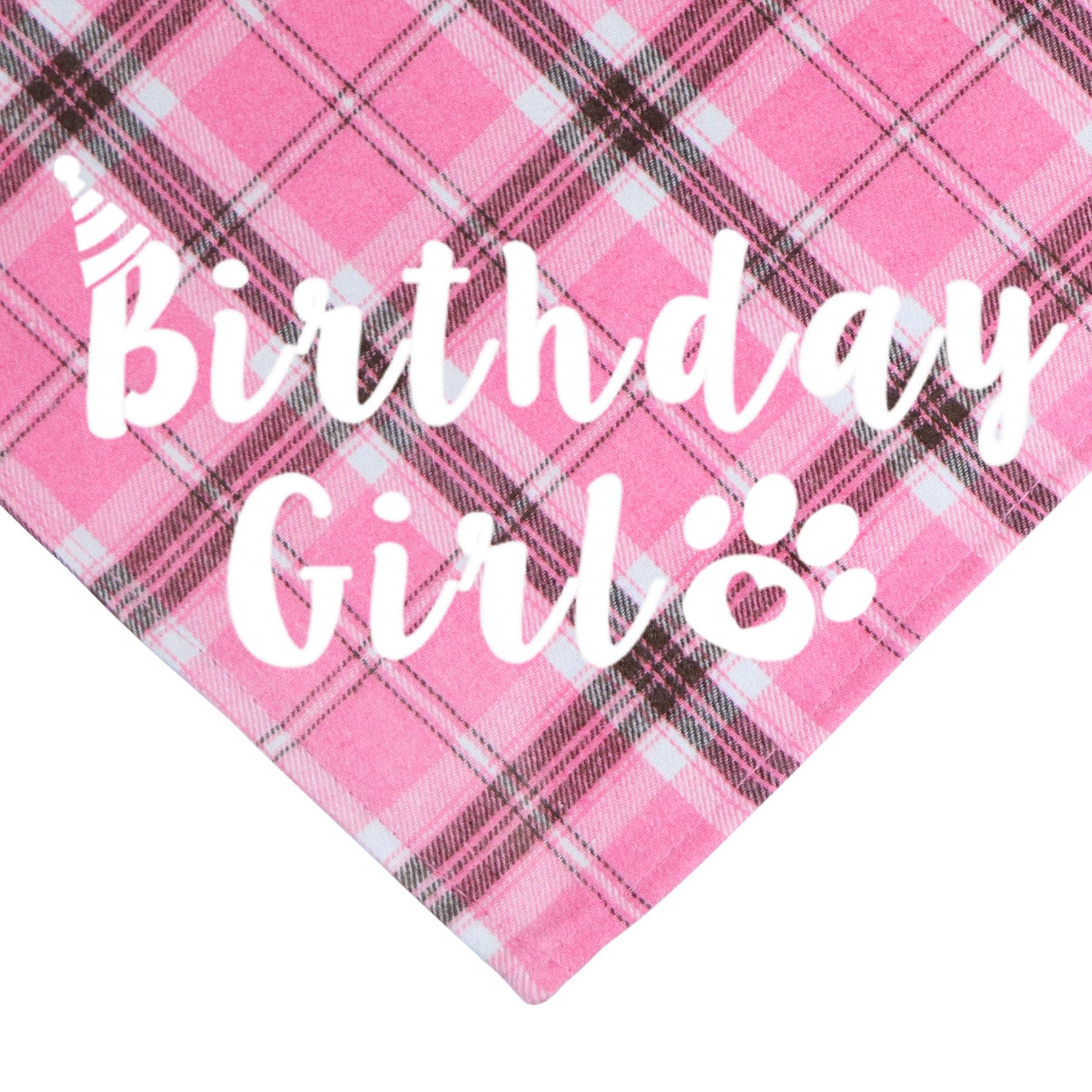 Jotfa Dog Birthday Bandana, Multi Sizes Birthday Bandana For Dogs Dog Birthday Girl Bandana For Medium Large Dogs Pets (Pink, La