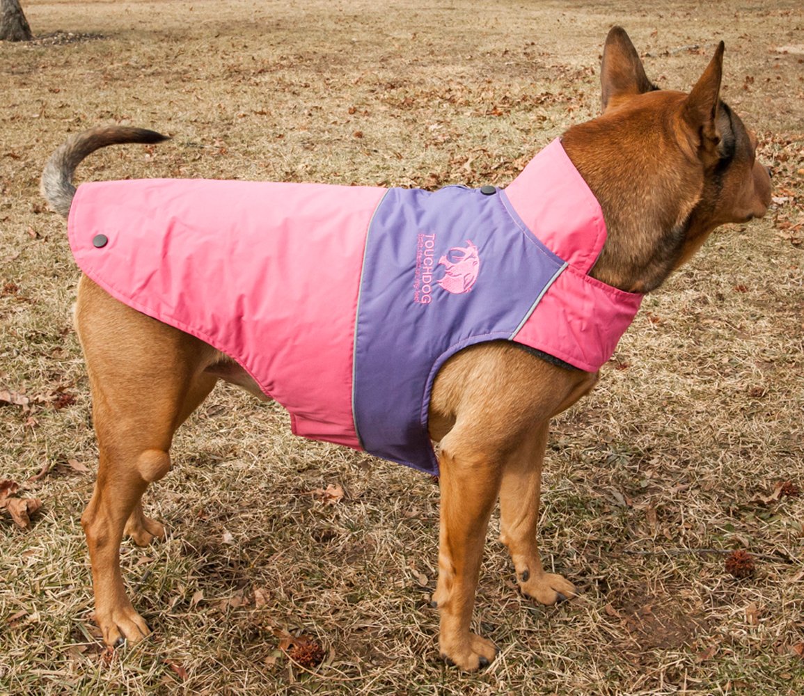 TOUCHDOG Lightening-Shield Waterproof 2-in-1 with Removable Polar Fleece Lining Pet Dog Coat Jacket w/ Blackshark Technology,