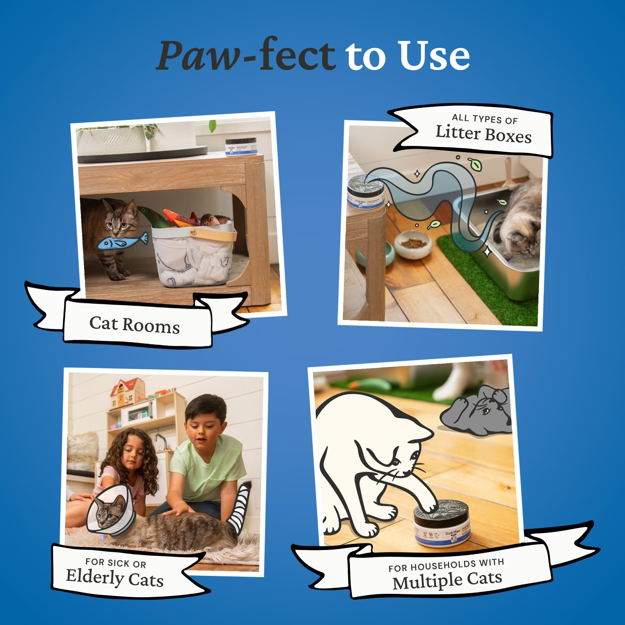 Fresh Wave Odor Removing Litter Box Gel, 7 Oz. |Pack Of 2 | Safer Pet Odor Eliminator For Home And Litter Box Area