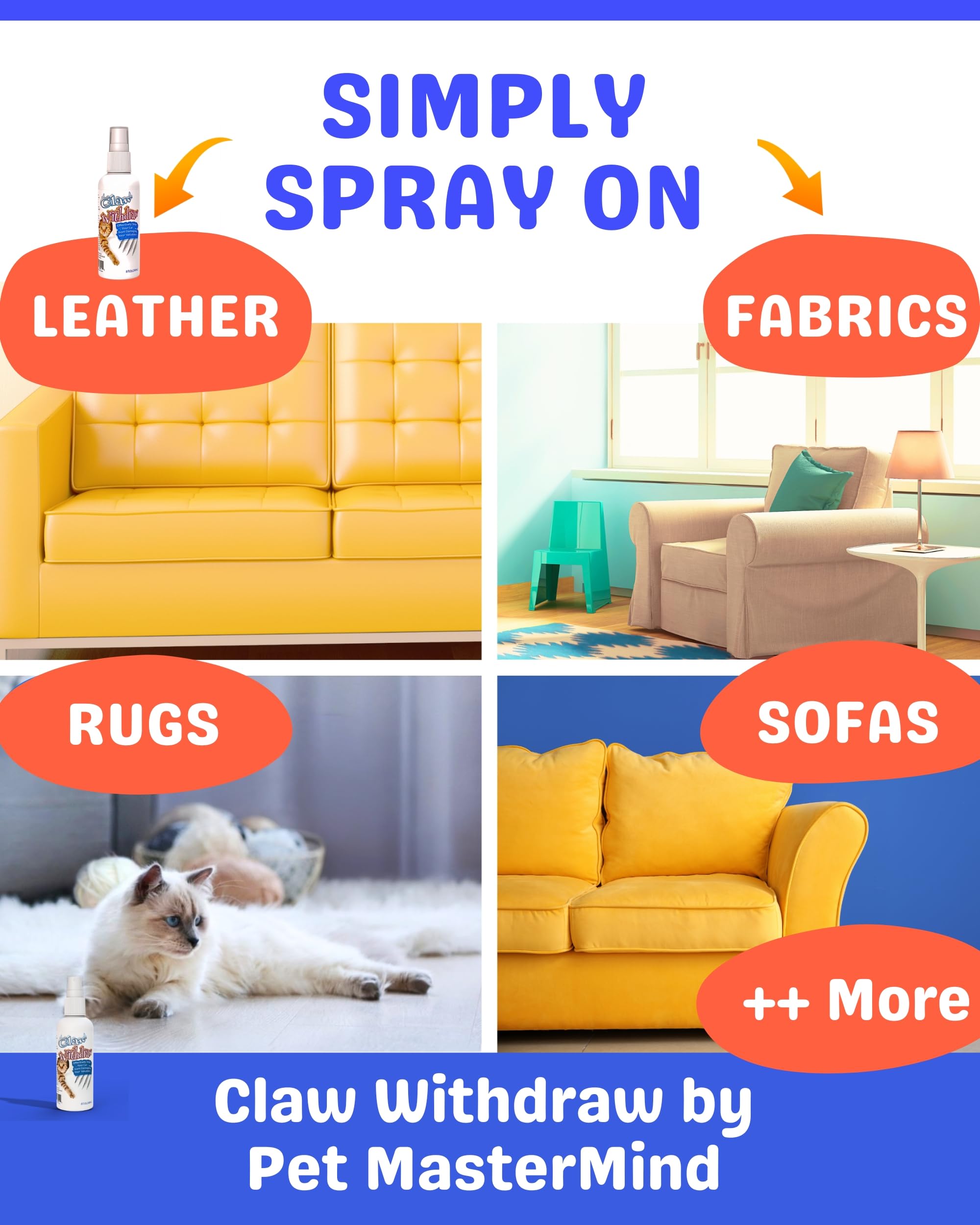 Pet MasterMind Claw Withdraw Cat Scratch Deterrent Spray