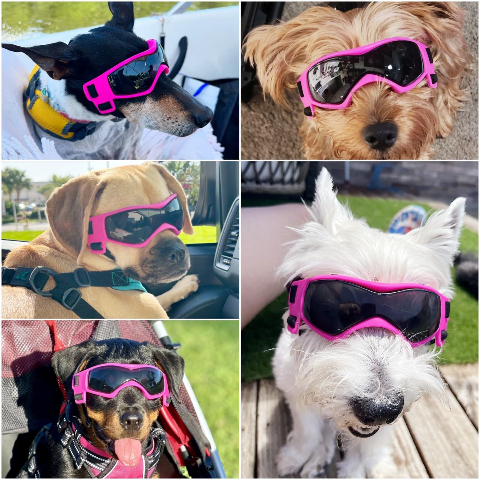 Namsan Dog Sunglasses Medium Breed, Uv Protection Doggy Goggles Small To Medium Breeds, Outdoor Riding Dog Eye Protection, Anti-