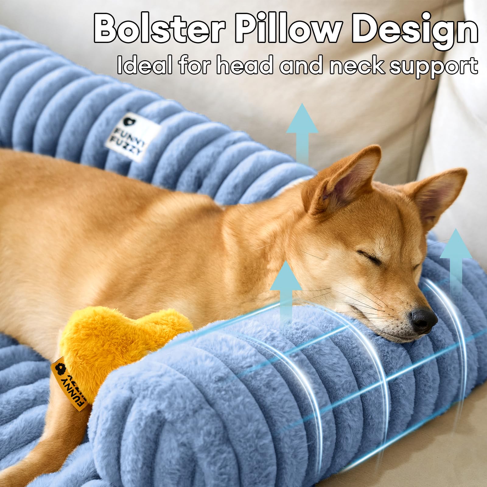 Funny Fuzzy Pet Couch Cover For Sofa, Calming Dog Bed For Couch, Fluffy Plush Dog Couch Mat For Furniture Protector For Large Me
