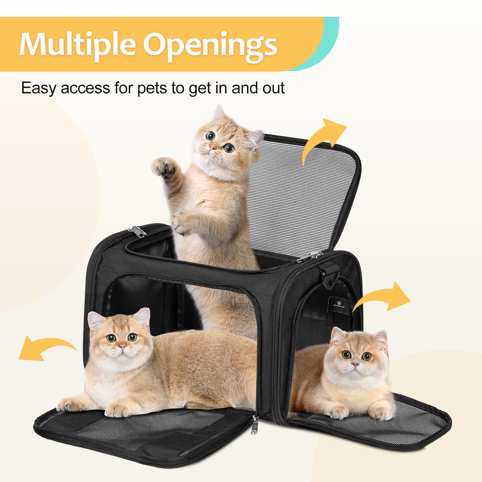 Discala Cat Dog Carrier Up To 15 Lbs Tsa Airline Approved Pet Carrier For Small Medium Cats Puppies Dog Carriers For Small Dogs
