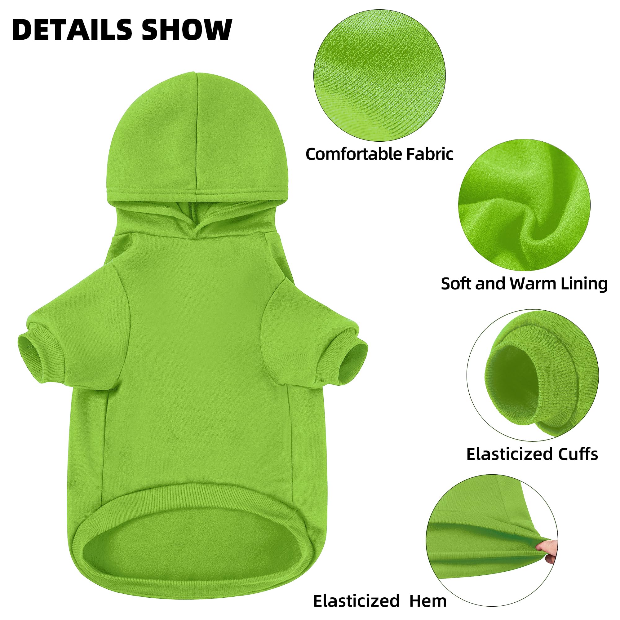 Greenjoy Dog Sweater Dog Hoodie Cold Weather Coat Hooded Sweatshirt For Puppies,Cats, Small Medium Large Dogs (Green(I Love My M