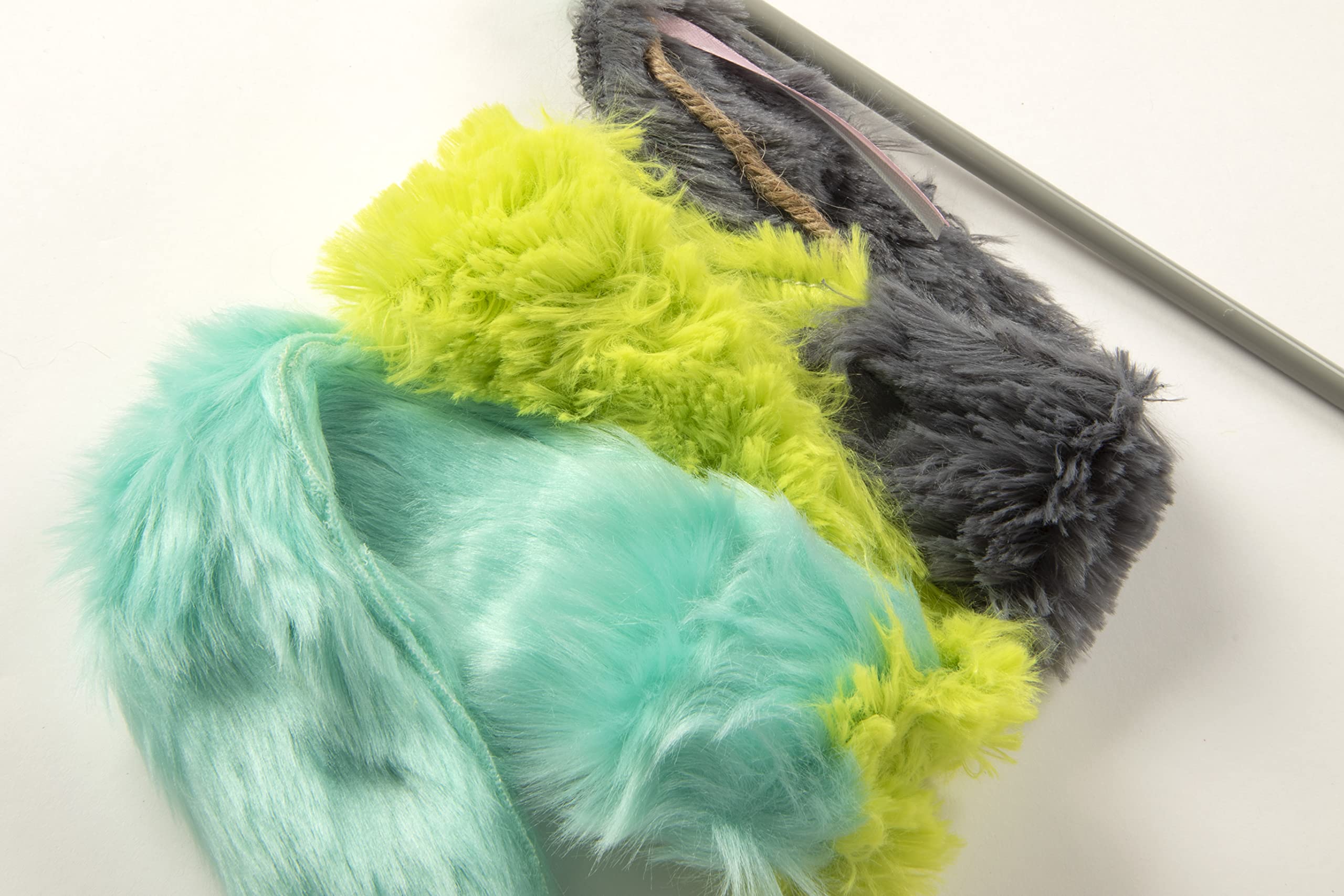 Smartykat Crazy Catch 3-Part Breakaway Wand Cat Toy - Green/Yellow/Gray, One Size