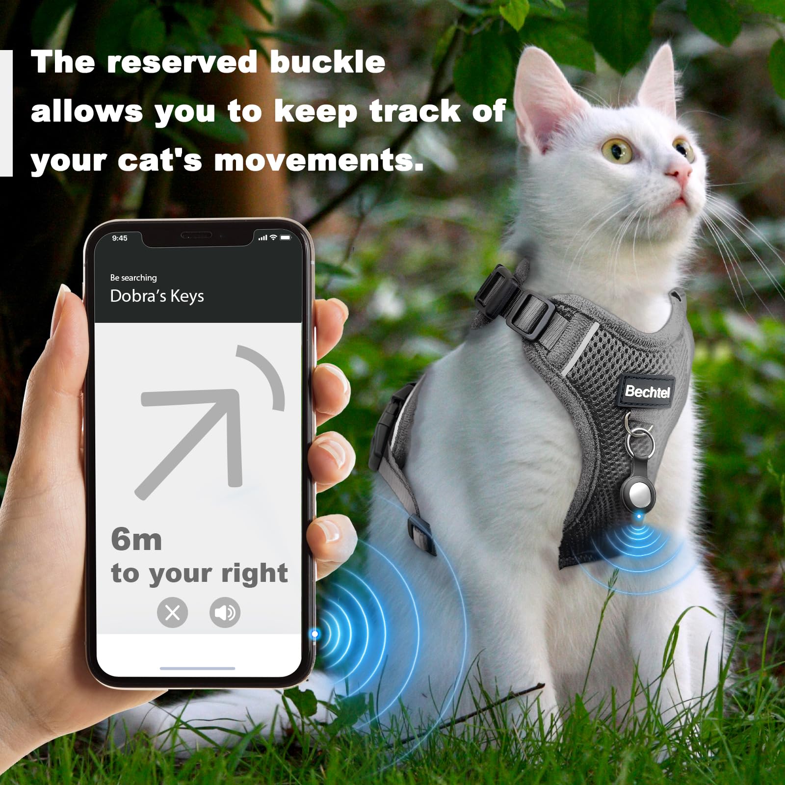 Cat Harness And Leash Set For Walking Escape Proof, Adjustable Soft Kittens Vest With Reflective Strip For Cats, Comfortable Out