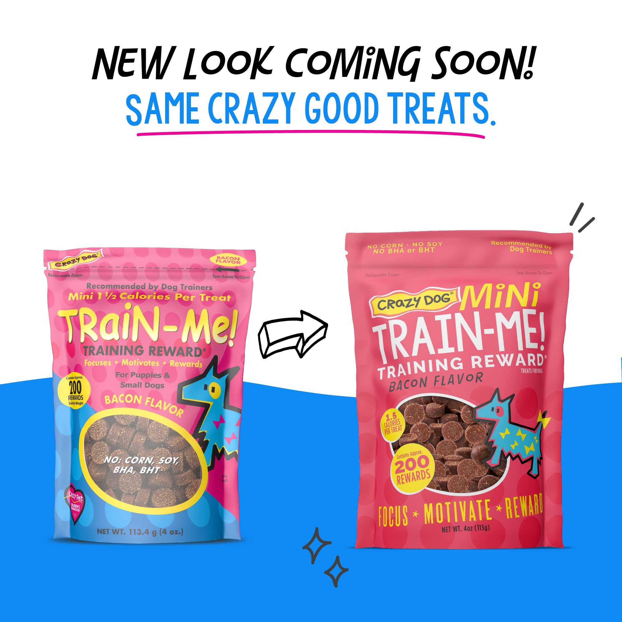 Crazy Dog Train-Me! Training Reward Mini Dog Treats 4 Ounce (Pack of 1)