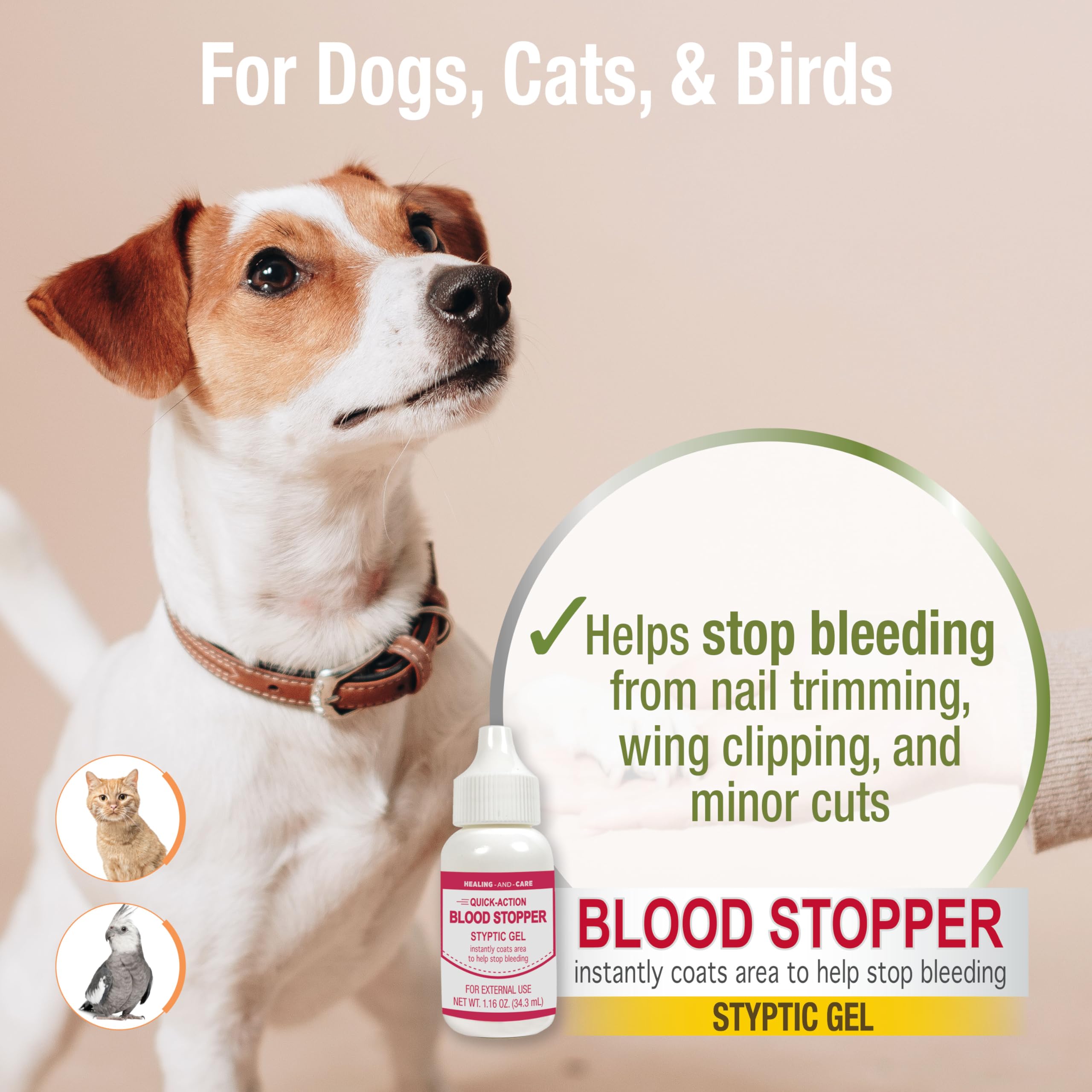 Four Paws Healthy Promise Quick Action Blood Stopper Styptic Gel For Dogs & Cats, 1.16 Oz.