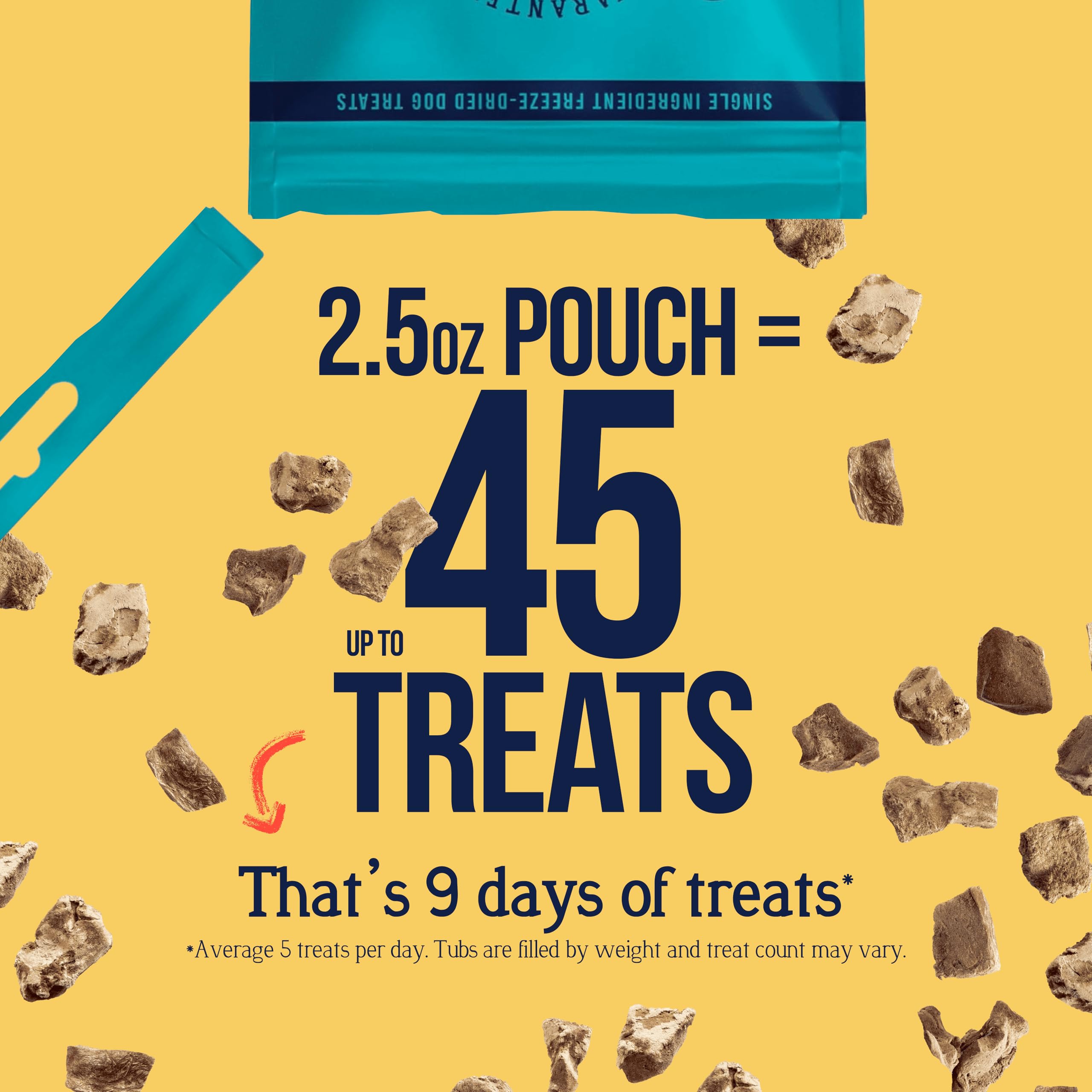 Stewart Single Ingredient Freeze Dried Raw Dog Treats, Chicken Liver, 2.5 Ounce Resealable Pouch, Training Treats or Meal Topper