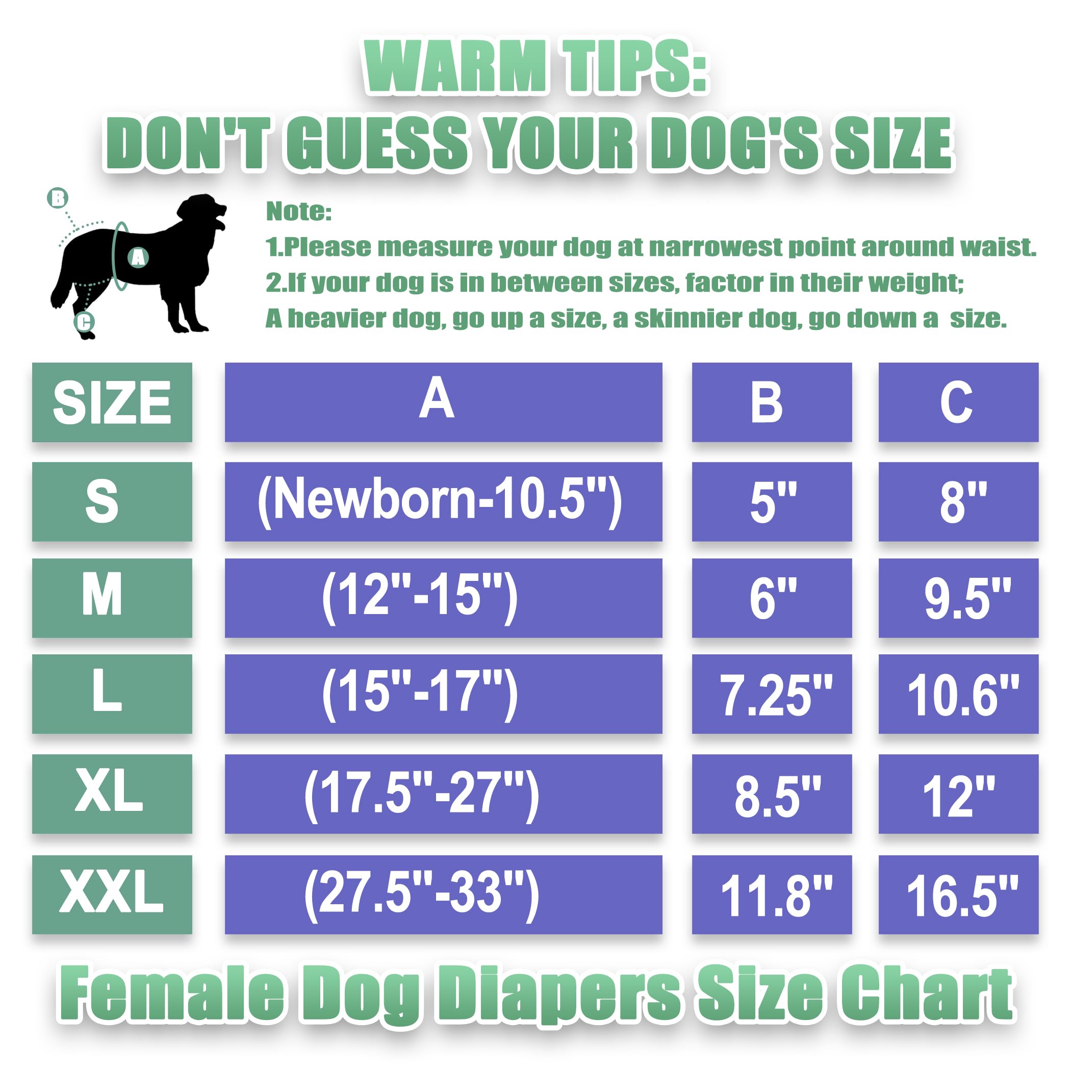 wegreeco Washable Female Dog Diapers Highly Absorbent Reusable Diapers for Dog in Heat Dog Period Diapers, 3 Pack (Checkerboard