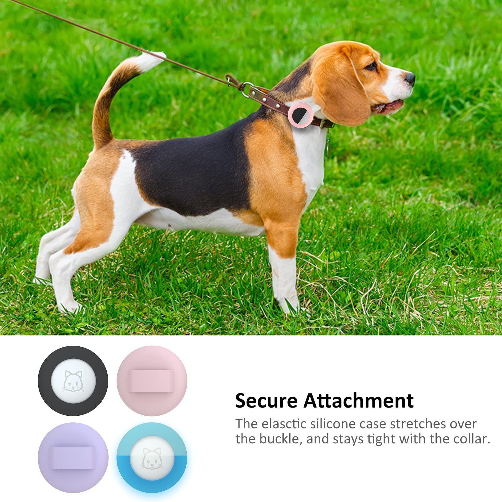 2022 Airtag Cat Collar Holder, Small Air Tag Compatible With Apple GPS Tracker, 2Pack Waterproof Case Cover for Pet Collar Withi