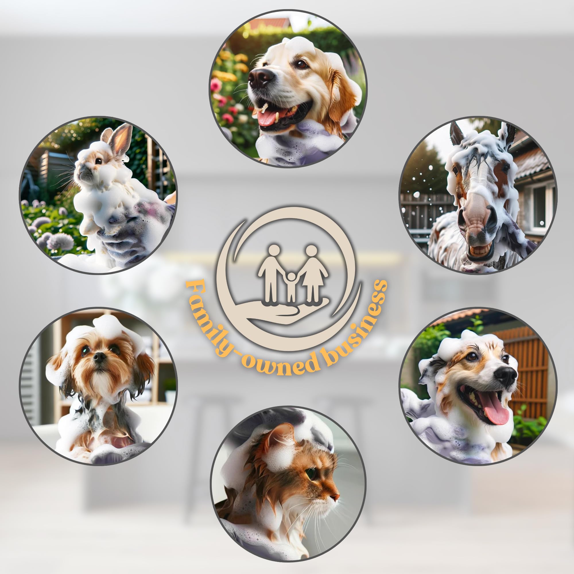 Bubble Hands Dog Washing Gloves With Bristle Scrubbers, Reusable Silicone Gloves Ideal For Pet Bathing, Massaging & Grooming (Gr