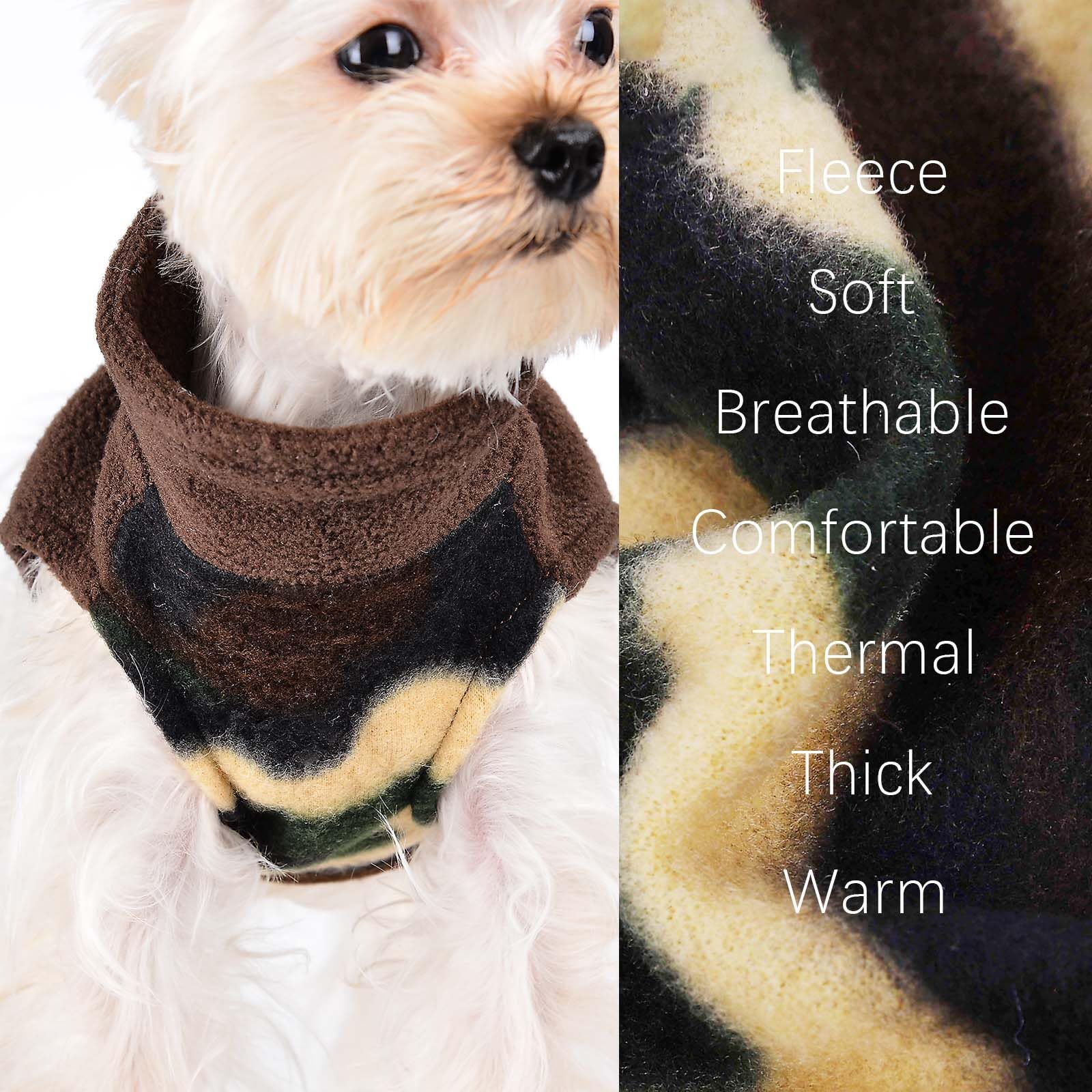 Gray Leopard Print Dog Sweater Dog Sweaters For Small Dogs Girl Boy Fleece Puppy Sweater Warm Soft Pet Holiday Clothes For Small