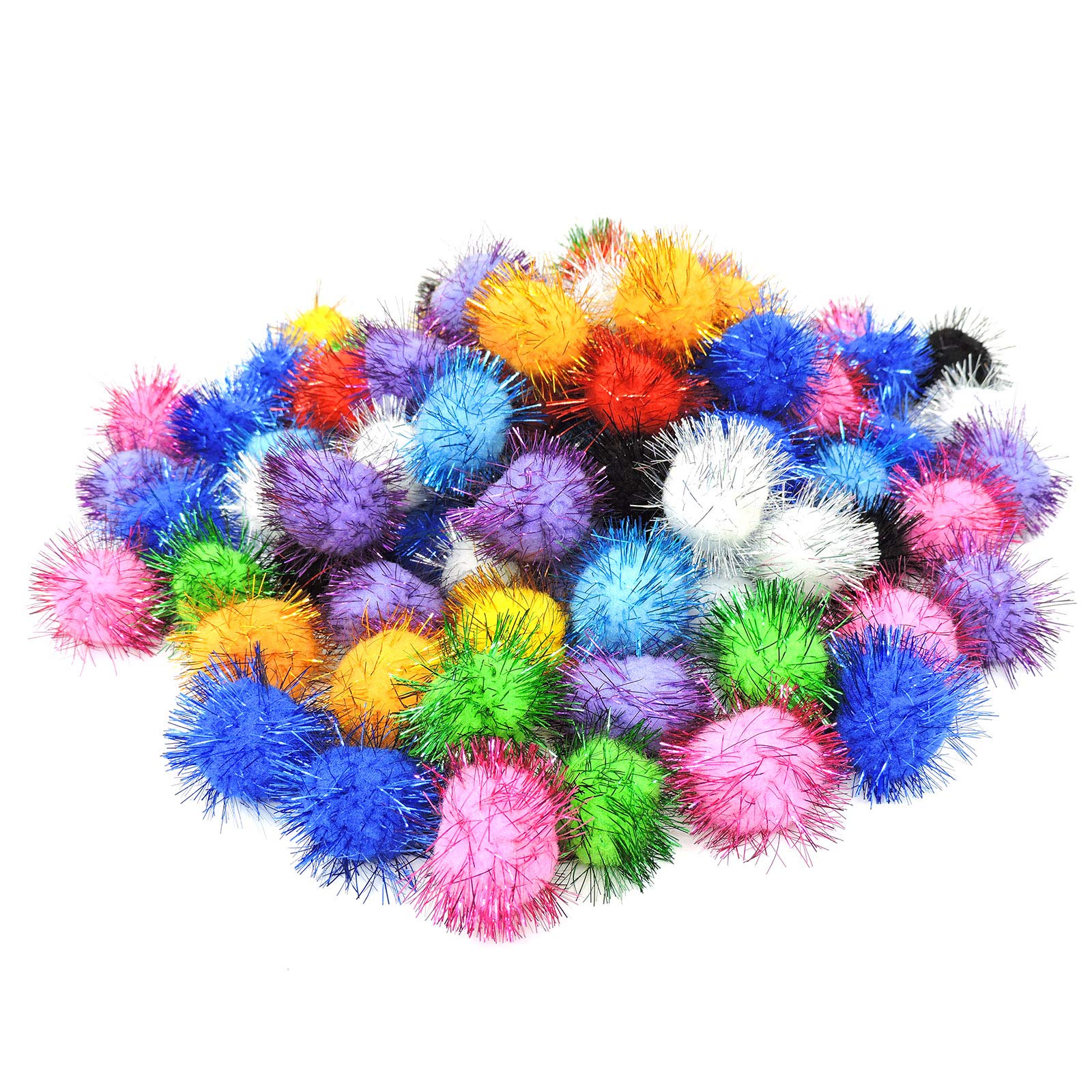 Andiker Cat Crinkle Balls, 2.36 Inches Colorful Cat Balls Chew And Chase Cat Mylar Crinkle Balls Lightweight Cat Toys For Indoor Cats To Keep Fit And Active (100Pc)