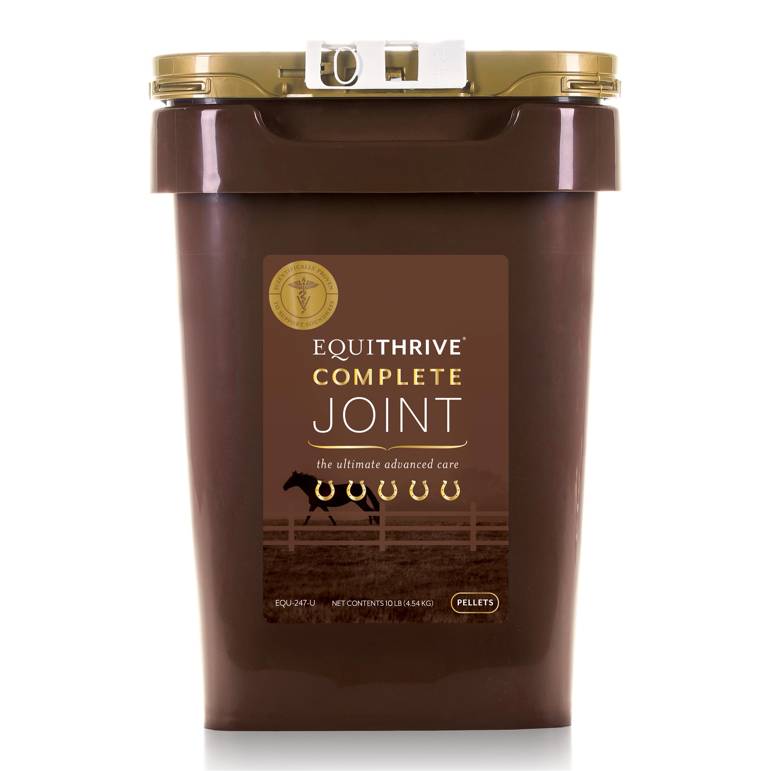 Equithrive Complete Joint Supplement Pellets with Resveratrol, Glucosamine, Chondroitin, Hyaluronic Acid and MSM for Horses in T