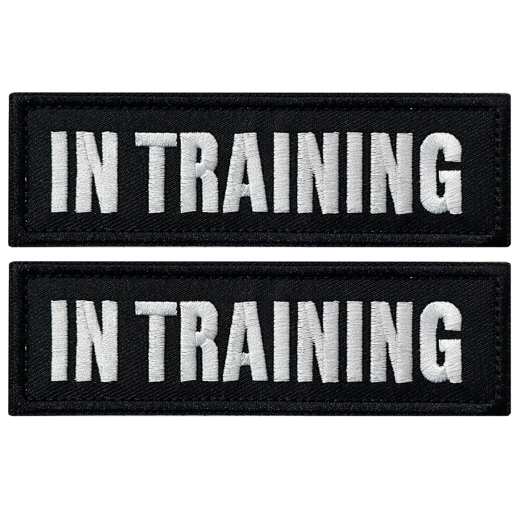 TACVEL 2 Pieces in Training Dog Patches with Hook Backing for Service Animal Vests, Harnesses