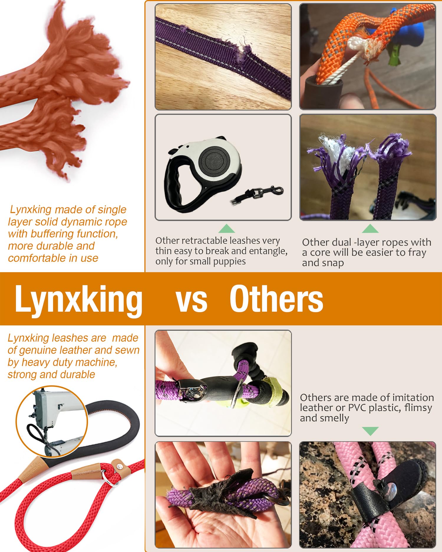 Lynxking 5 Ft Dog Leash Slip Lead 2 Pack Strong Heavy Duty Braided Dog Training Leash No Pull Training Lead Leashes For Medium L