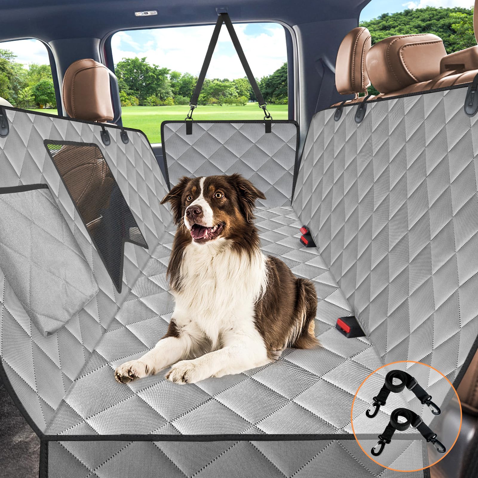 Kytely Dog Car Seat Cover Xl, Heavy Duty Dog Seat Cover For Back Seat, 100% Waterproof Nonslip Hammock For Car With Side Flap, S
