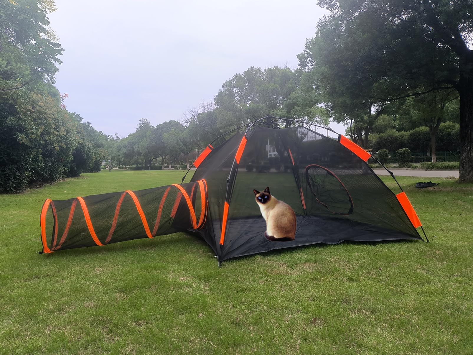 4 In 1 Pet Cat And Dog Tunnel Tent Foldable Pet Tent Outdoor Pop Up Pet Playpen Cage Fences House (Styles 4)