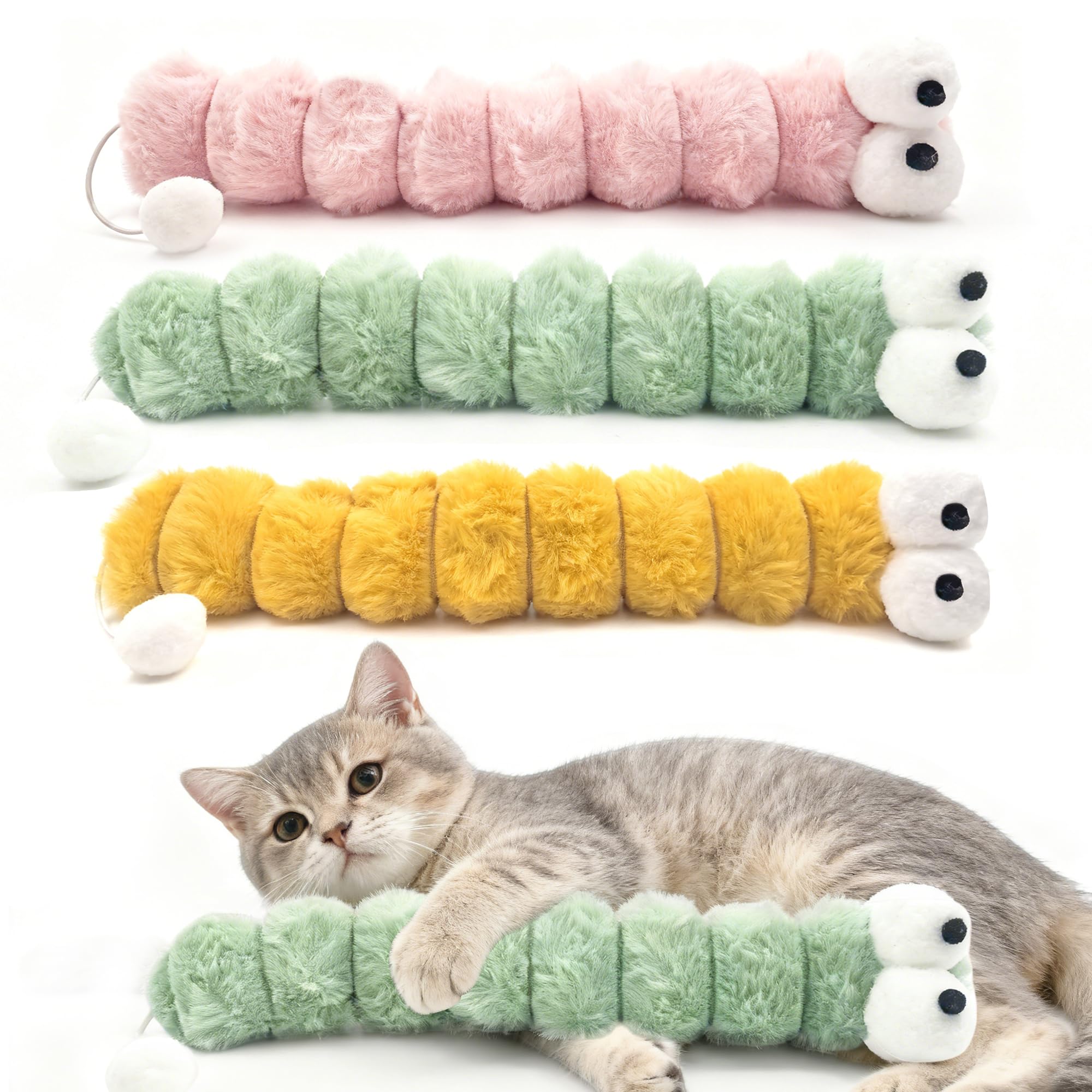 Kiroyal 3 Pack Cat Toys Pillows,Catnip Inside, Interactive Indoor Kitten Play And Exercise Toy,Promotes Kitty Exercise,15.96 Inc