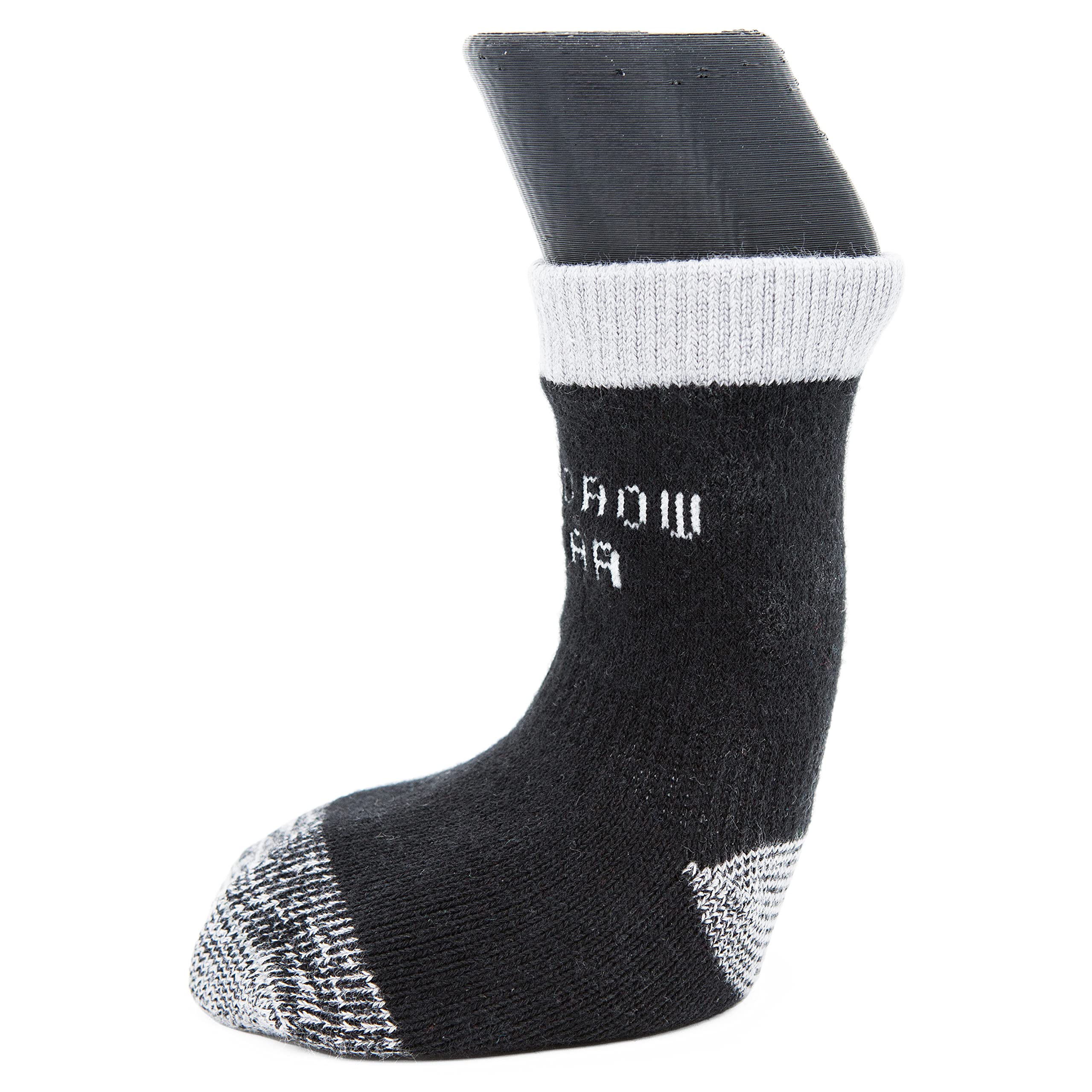 Woodrow Wear Power Paws Dog Socks, Medium, Reinforced, Cotton, Black/Grey, Model 13-04, Fits 45-75 lbs