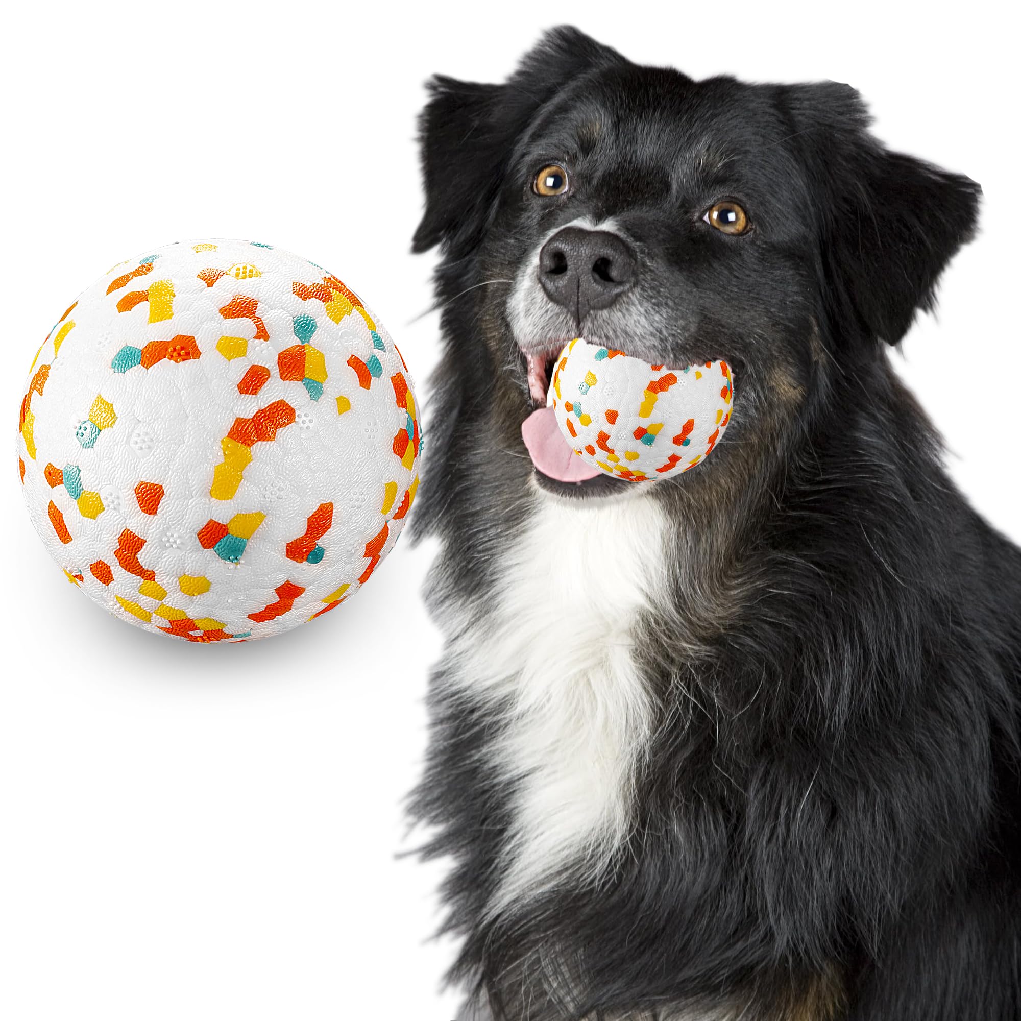 Jerock Dog Balls, Indestructible Dog Toy Ball For Aggressive Chewers, Durable High Elasticity Interactive Ball For Training Dog Catch And Fetch, Large Medium Small Dog And Puppies(3In, 1Pcs)