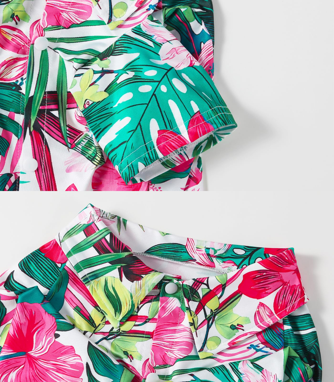 Pripre Hawaii Dog Shirt - Colorful Flower Printed T-Shirt, Breathable Cool Summer Beach Style Clothes For Medium And Large Dogs