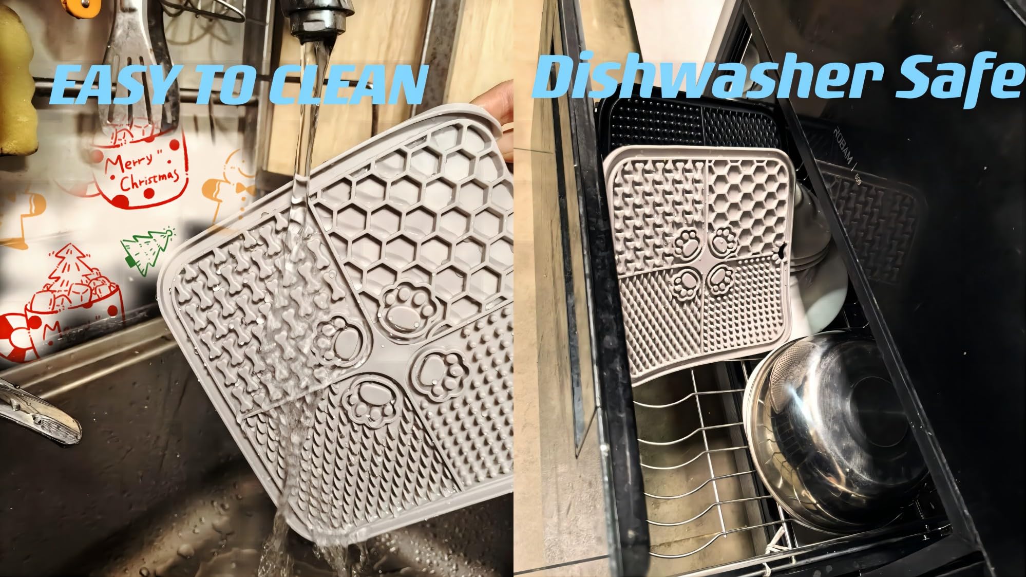 Dog Lick Mat, 3Pack Dog Slow Feeder, Non-Slip Design Lick Mat for Dogs and Cats, Boredom and Anxiety Reducer,Suitable for Treats