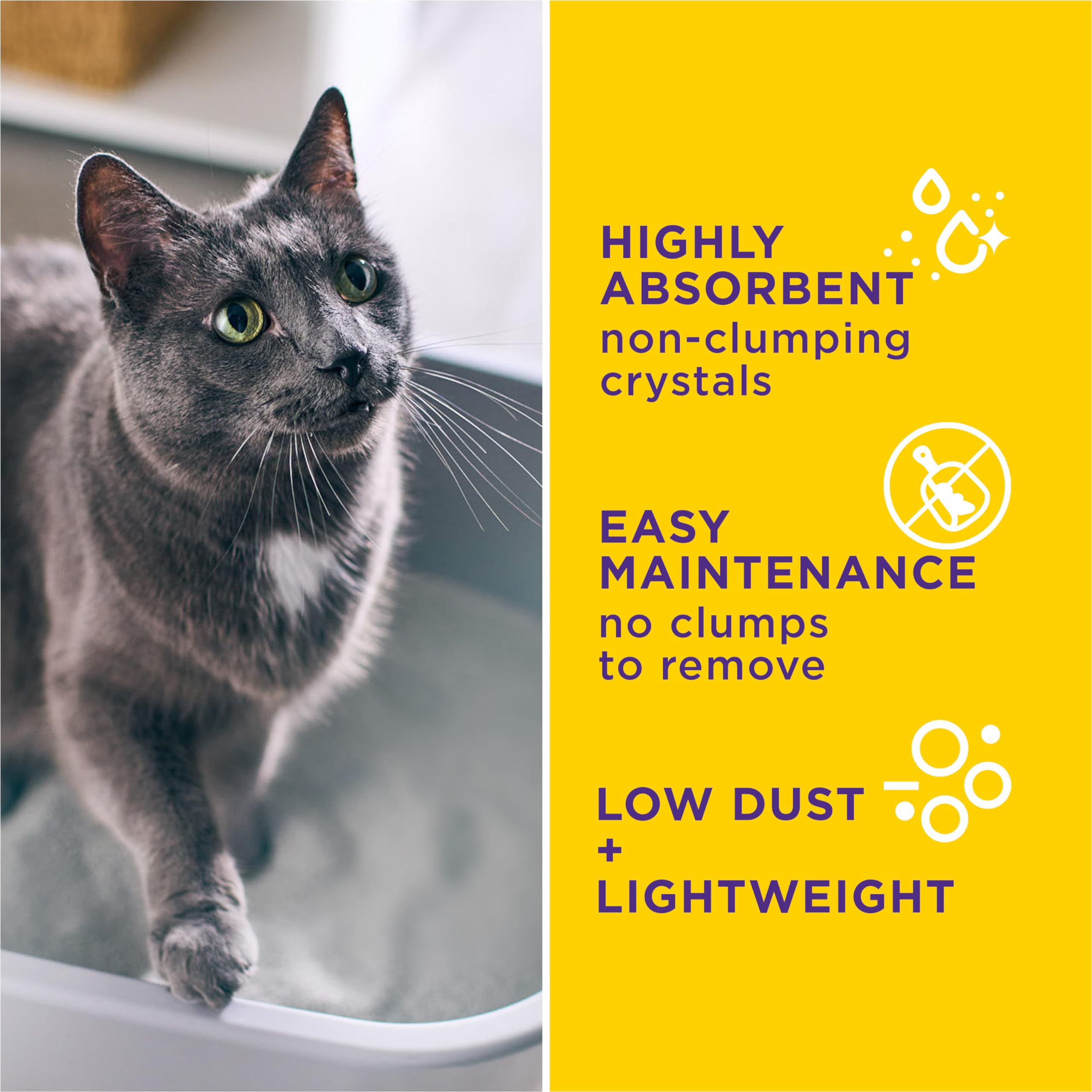 Purina Tidy Cats Tidy Care Alert Cat Health Monitoring Non Clumping Cat Litter With Silica Crystals - 8 Lb. Bag