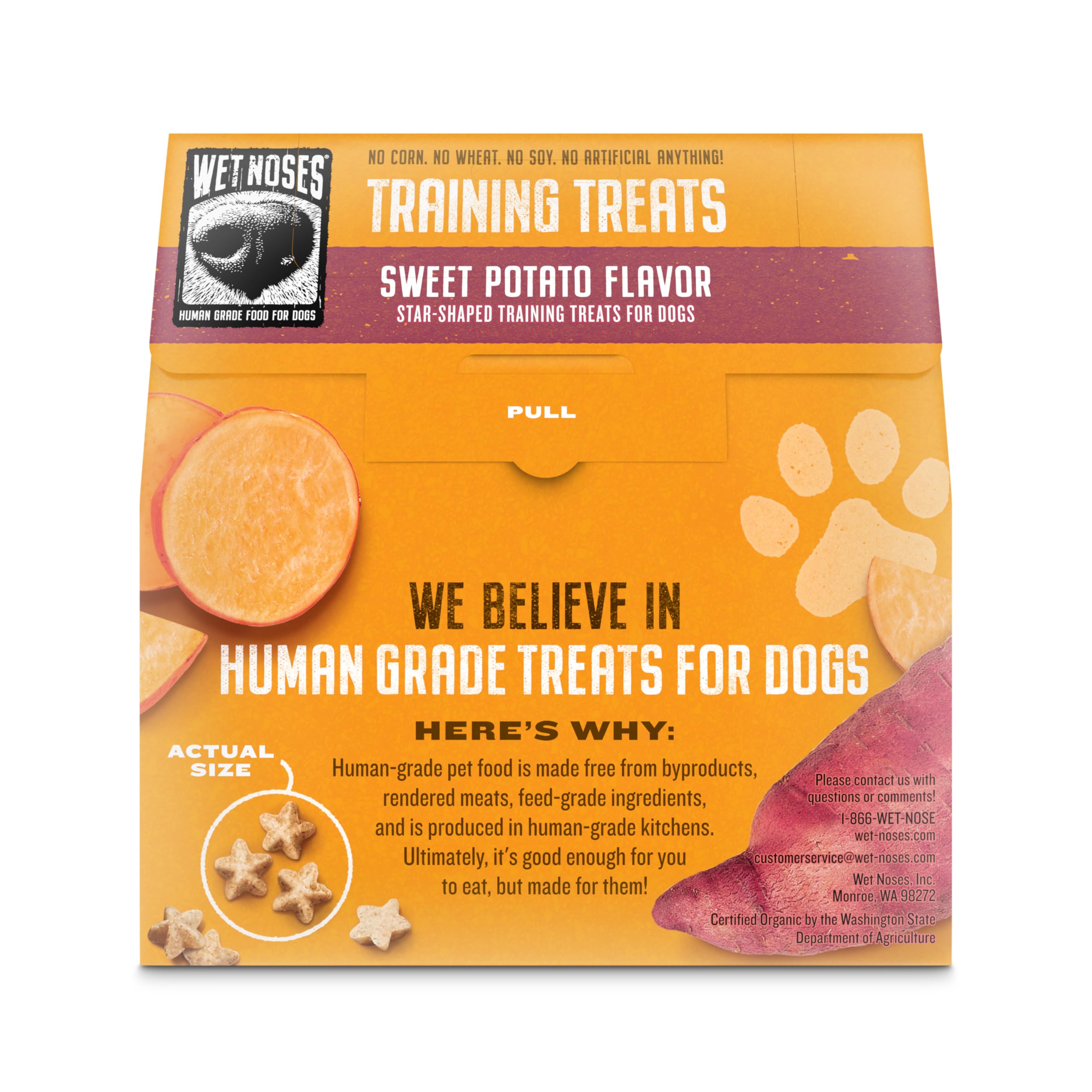 Wet Noses Little Stars Sweet Potato Organic Dog Training Treats, 9-Ounce