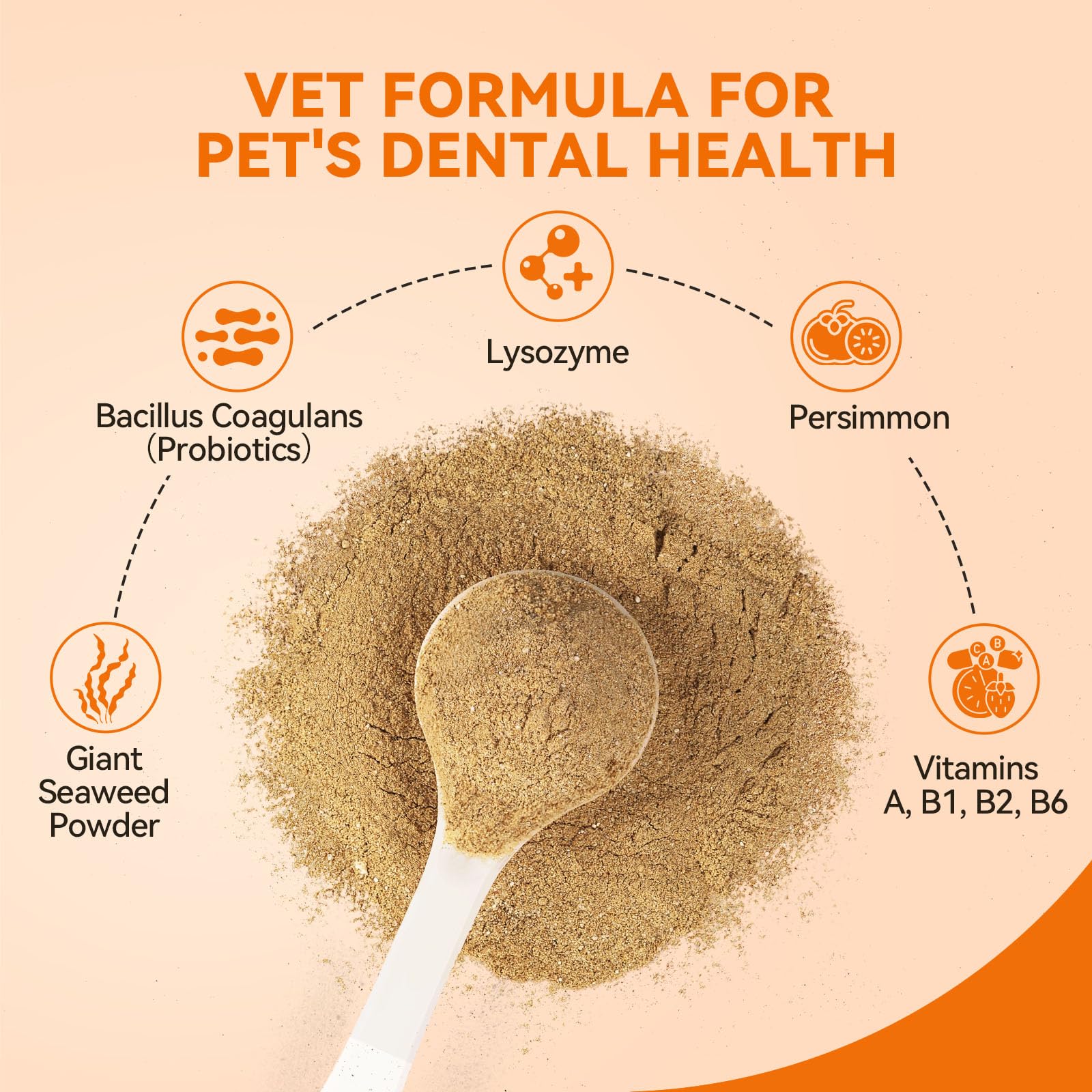 PUAINTA Dog Dental Powder, Dog Teeth Cleaning Powder for Teeth Cleaning Breath Freshener, Dental Care Plaque Off Tartar Remover