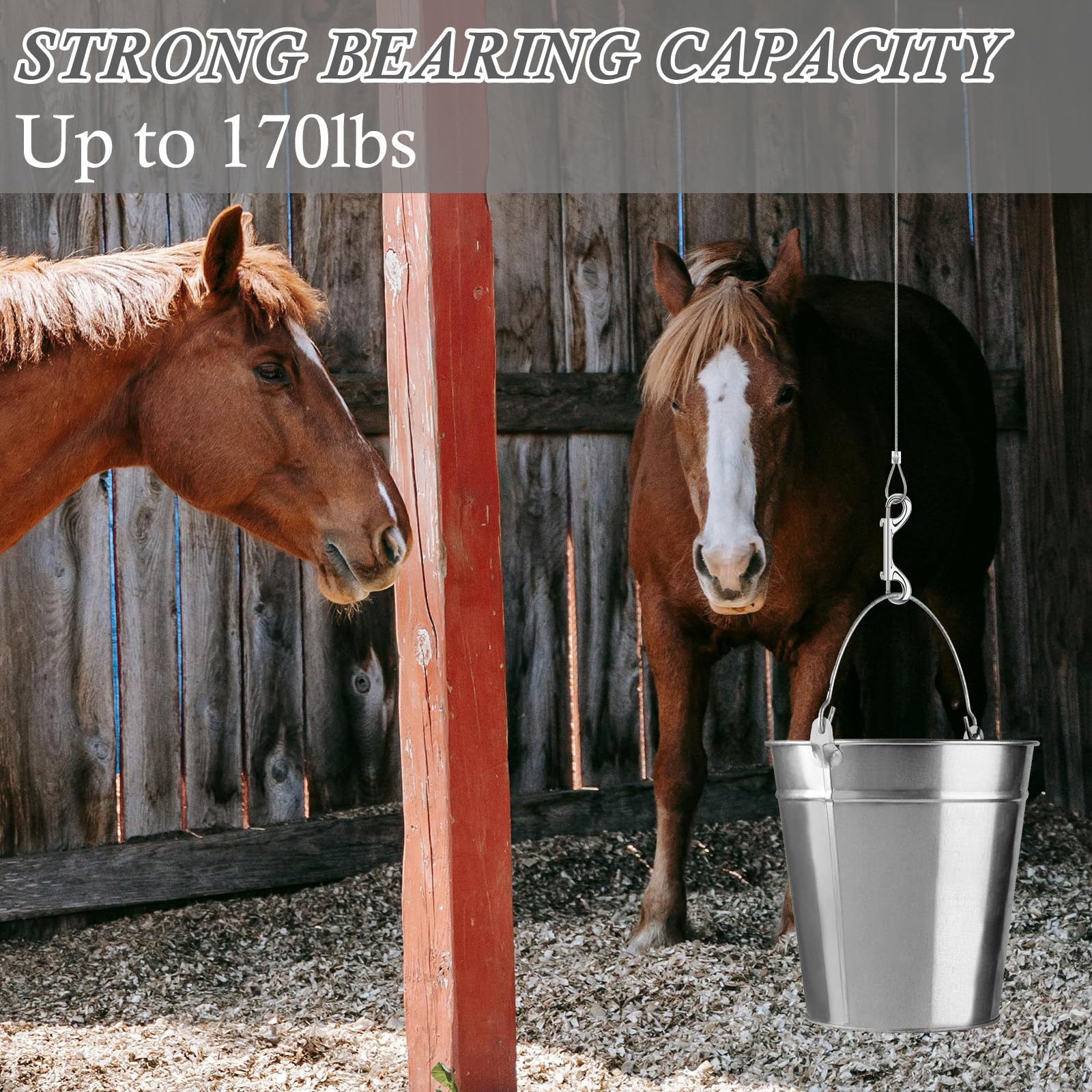 ERKOON 15 Pack Heavy Duty Snap Hooks Double Sided Clips for Hanging Horse Tack Sling Feed Buckets Dog Leash Collar Key Chain Zin