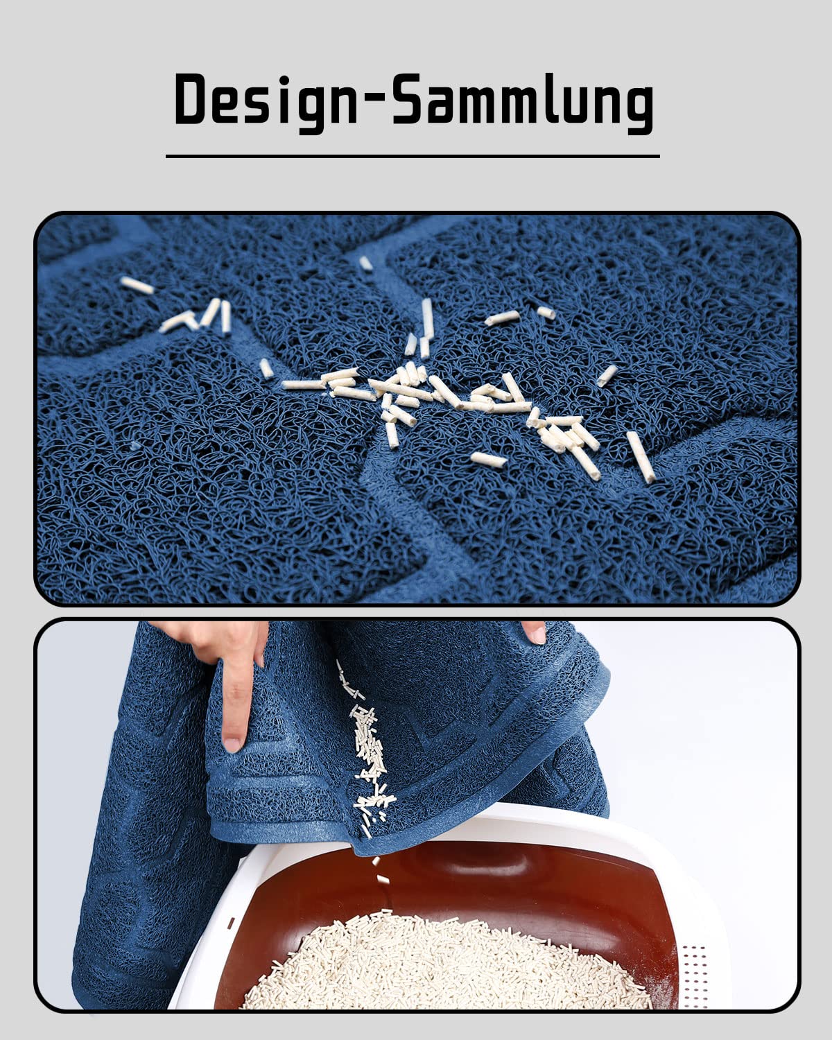 Yimobra Cat Litter Mat, 47''X36'' Litter Box Mat With Litter Lock Mesh, Soft Cat Litter Mat Litter Trapping Mat, Easy To Clean,