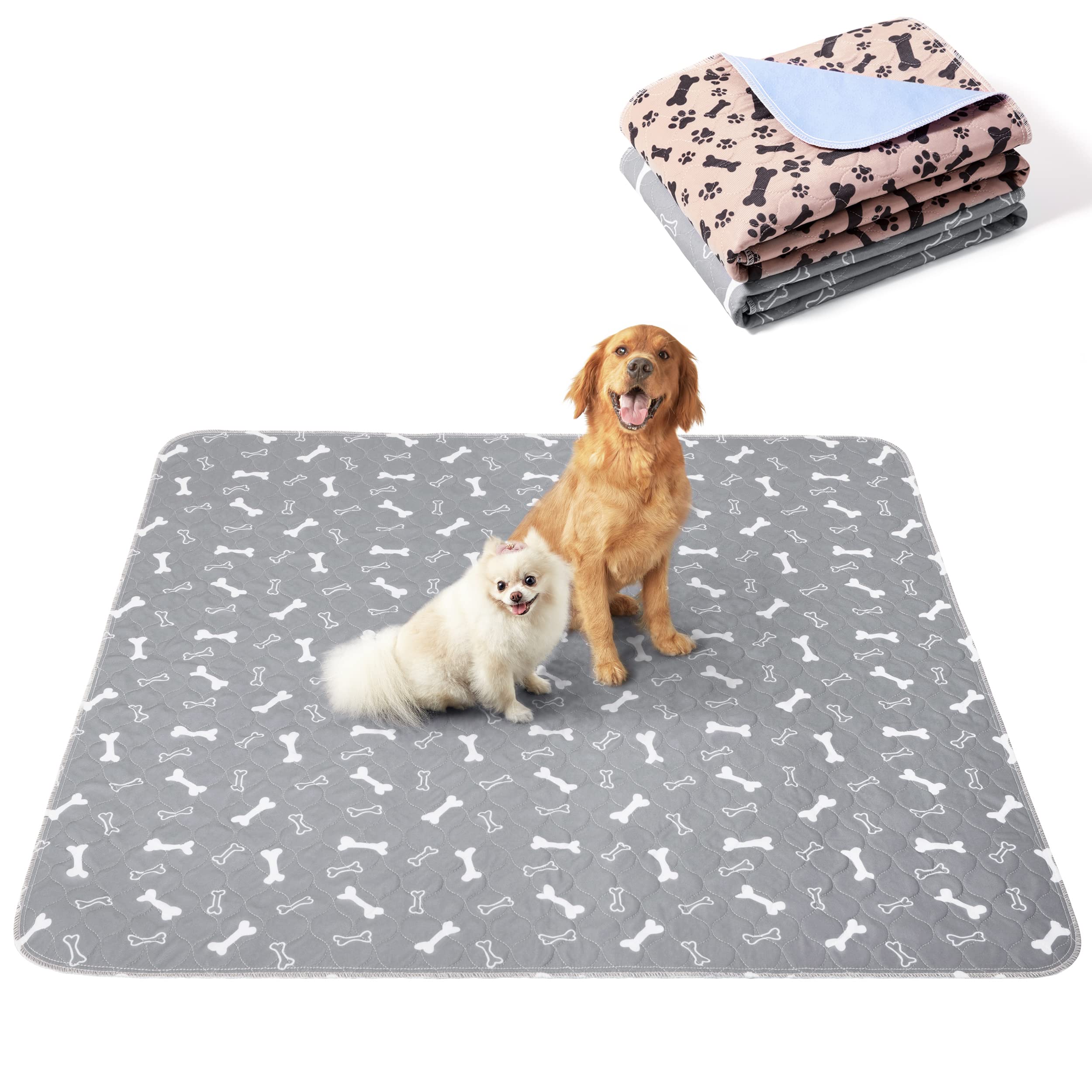 Eterish Reusable Washable Pee Pads For Dogs Large/Extra Large 31'' X 36'' 2 Pack, Absorbent Pet Puppy Dog Training Pads Non-Slip