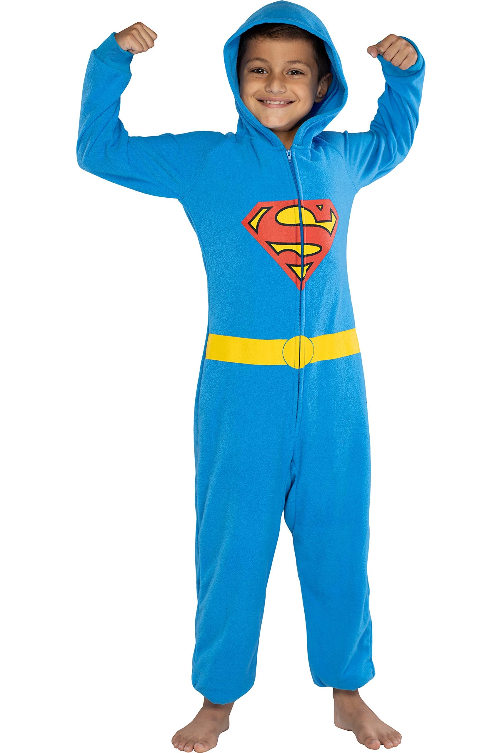 DC Comics Justice League Superhero Matching Family Pajamas Union Suit (Boys, Superman, L/XL)