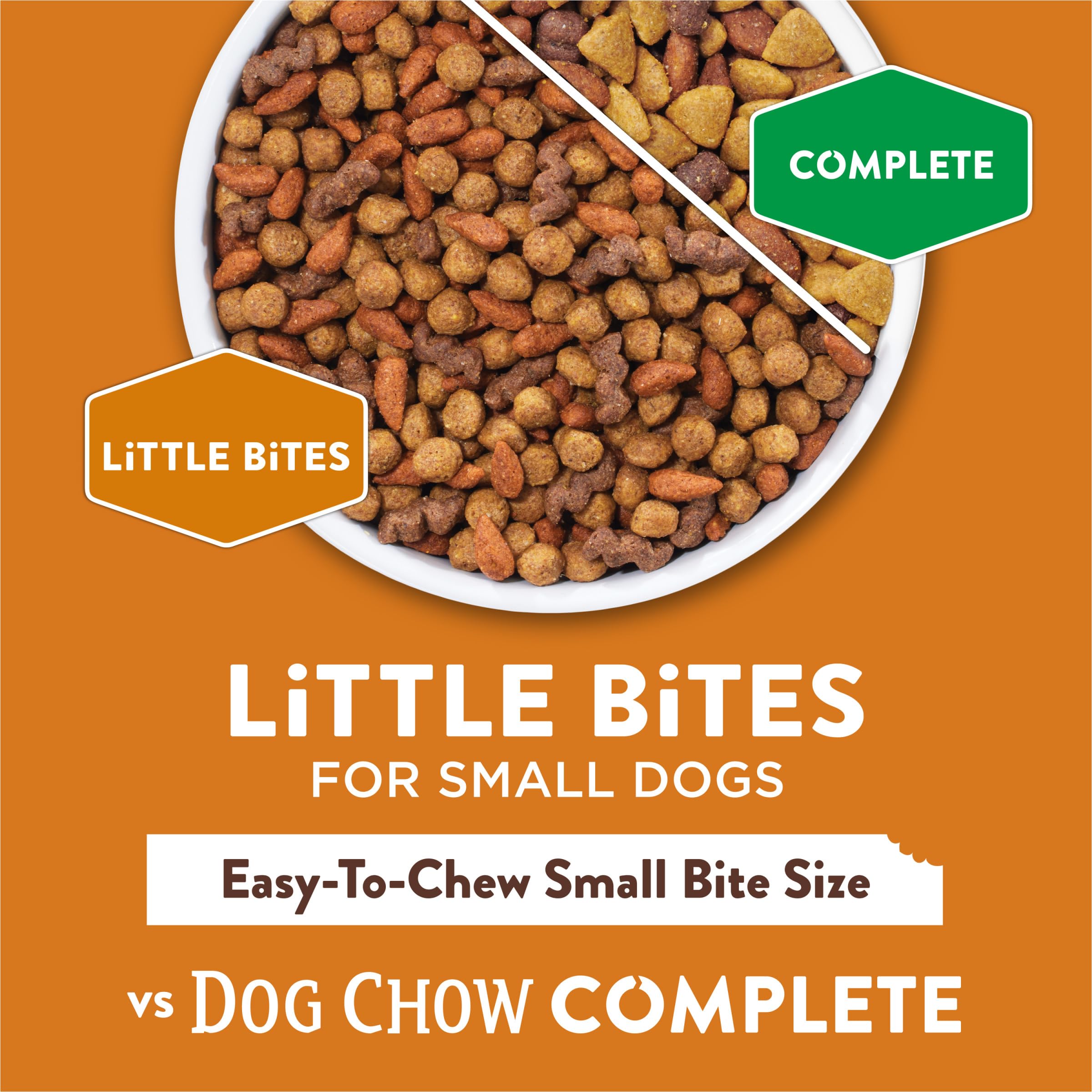 Purina Dog Chow Little Bites With Real Chicken And Beef Small Breed Dry Dog Food - (Pack of 4) 4 lb. Bags