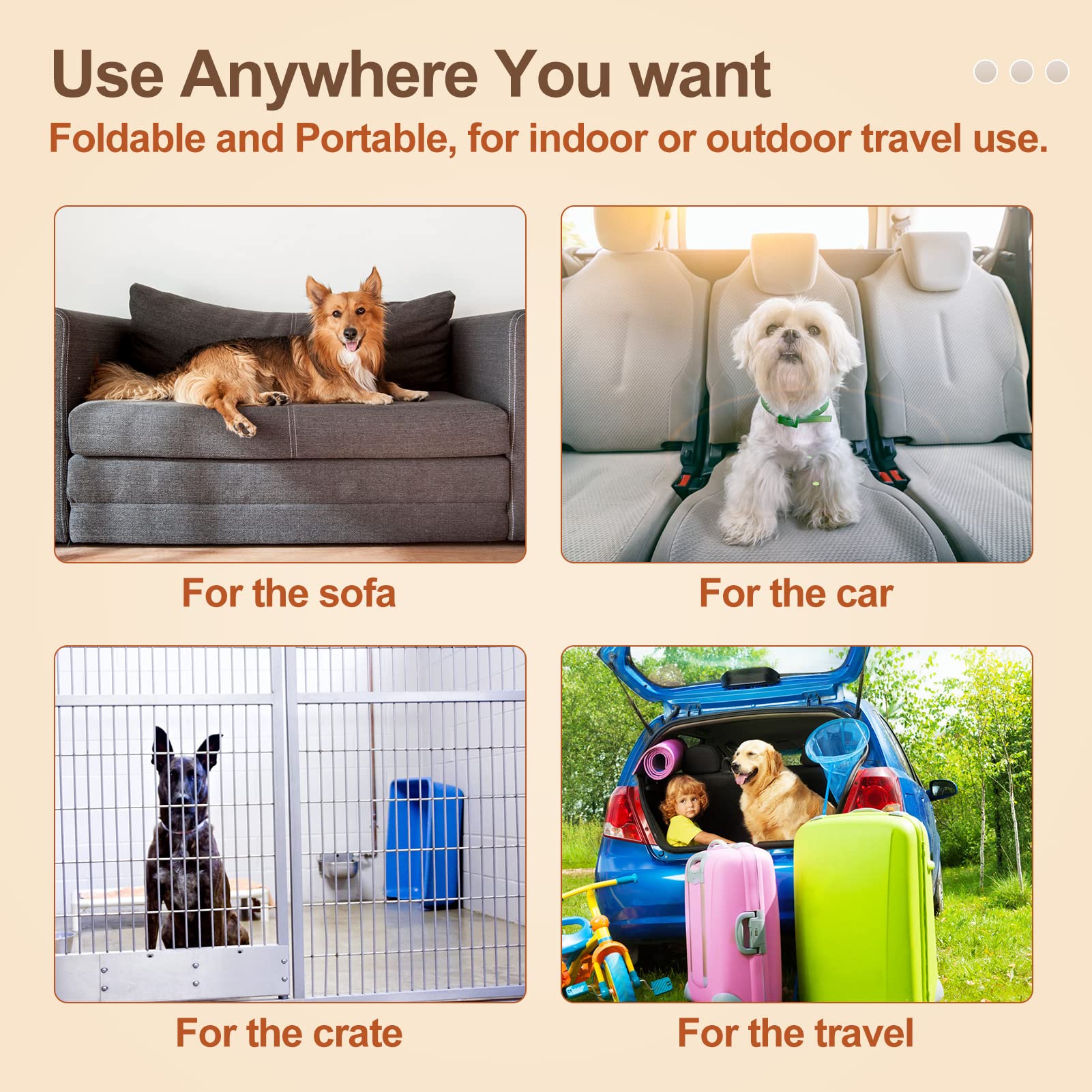 Beautyzoo Dog Bed Crate Pad 30 X 20 Inch, Washable Dog Crate Mat For Medium Sized Dogs, Anti-Slip Pet Crate Bed Kennel Pad, Dura