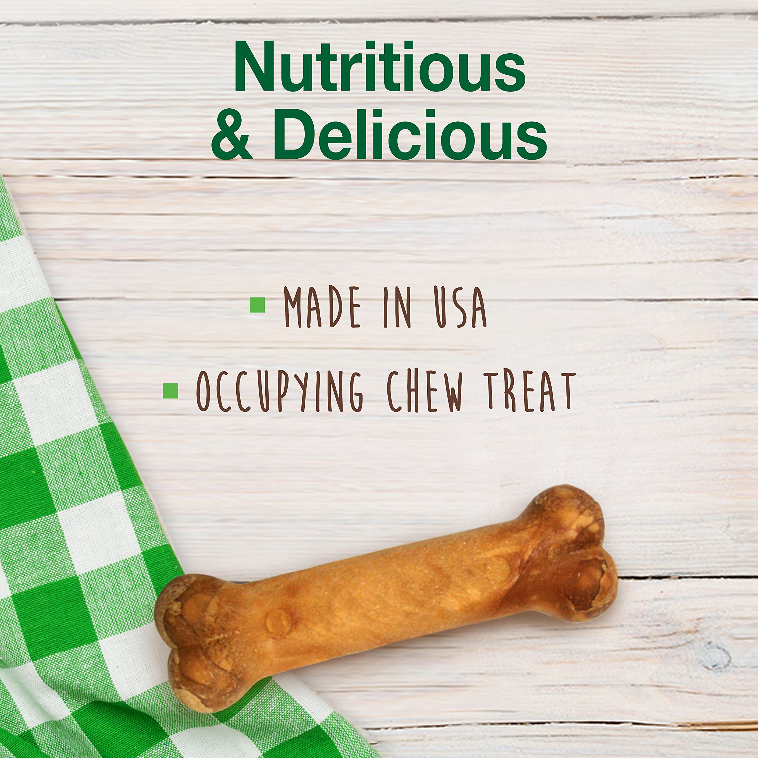 Nylabone Healthy Edibles Natural Puppy Treats - Long-Lasting Dog Treats - Puppy Supplies - Turkey & Sweet Potato Flavor, Small/R